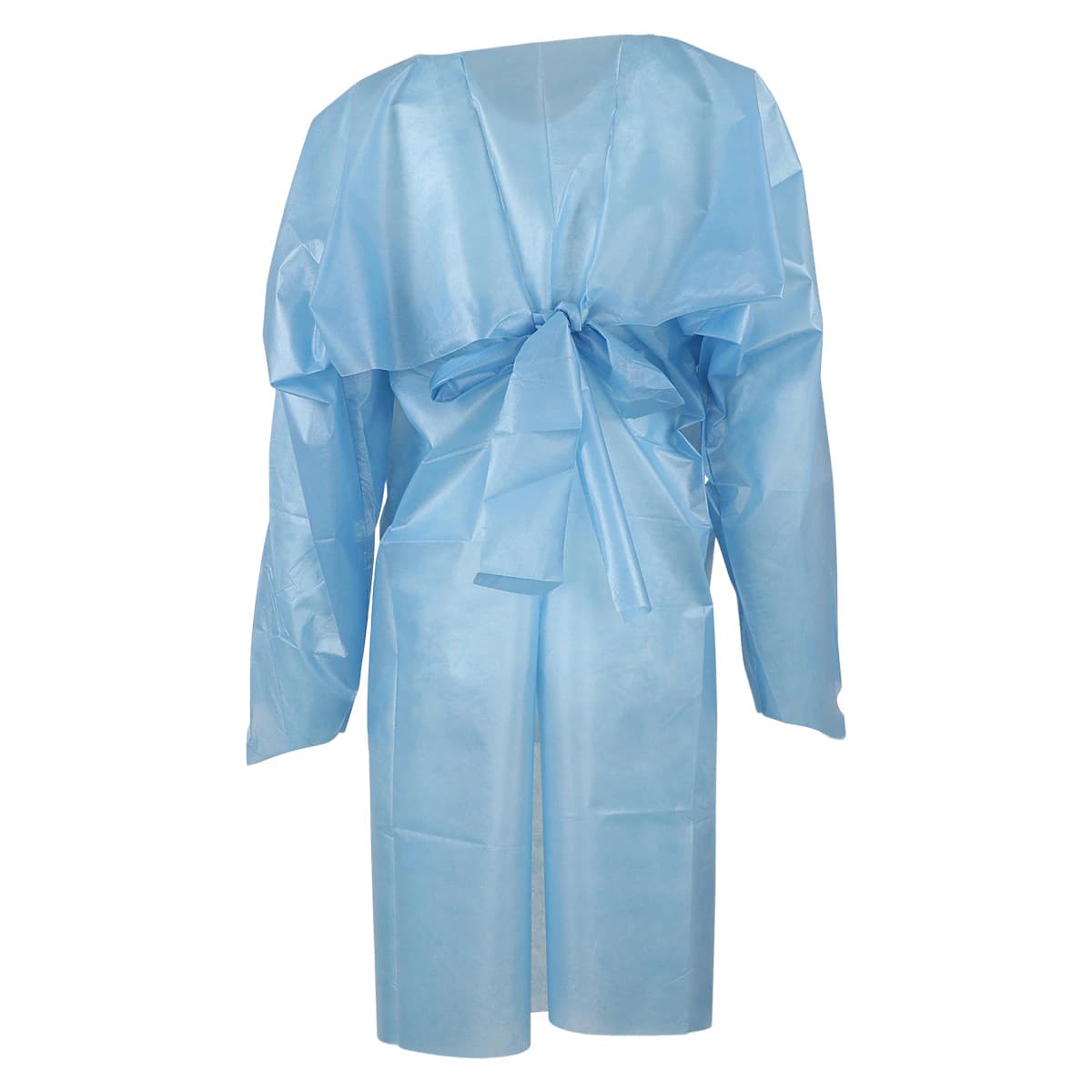 Cardinal Isolation Gown, AAMI Level 4, Coated Polypropylene, Universal Adult Size, Blue, 10/Pk thumbnail 3