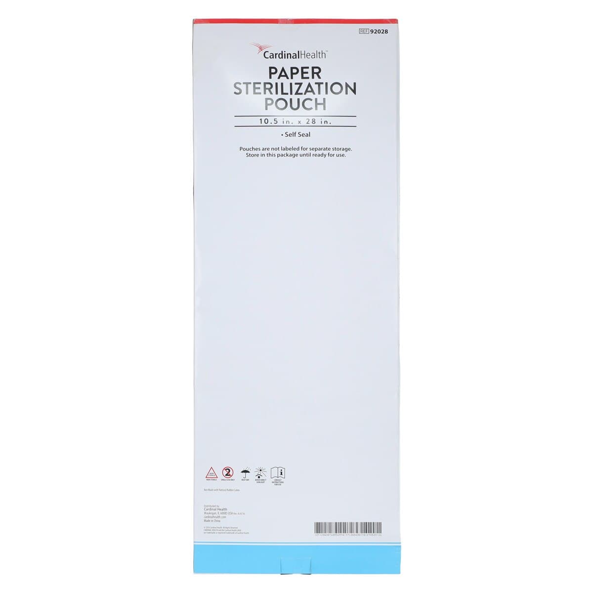 Cardinal Health Self-Seal Sterilization Pouch, 10.5 in x 28 in, Blue/White, 100/Pk thumbnail 5