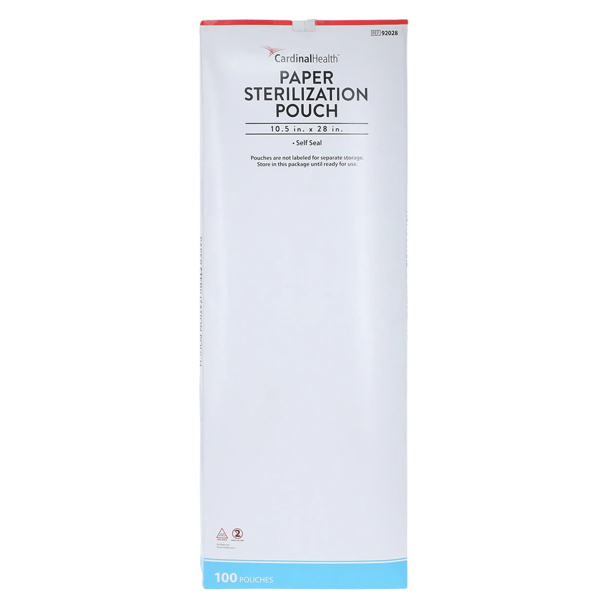 Cardinal Health Self-Seal Sterilization Pouch, 10.5 in x 28 in, Blue/White, 100/Pk - Pouch Steriliz Self Seal Daul - Image 1