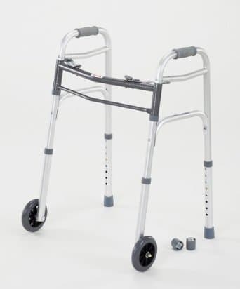 Cardinal Health Junior Front-Wheel Walker, Aluminum, 300 lb Capacity, 5" Wheels - Walker Front Aluminum 300Lb - Image 1