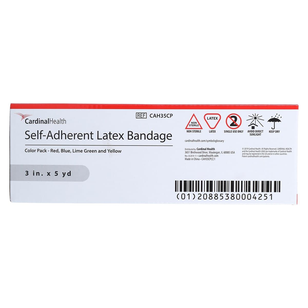 Cardinal Bandage Self-Adhesive Latex Non-Sterile Elastic 3"x5yd Colorpack, 12/Box thumbnail 5