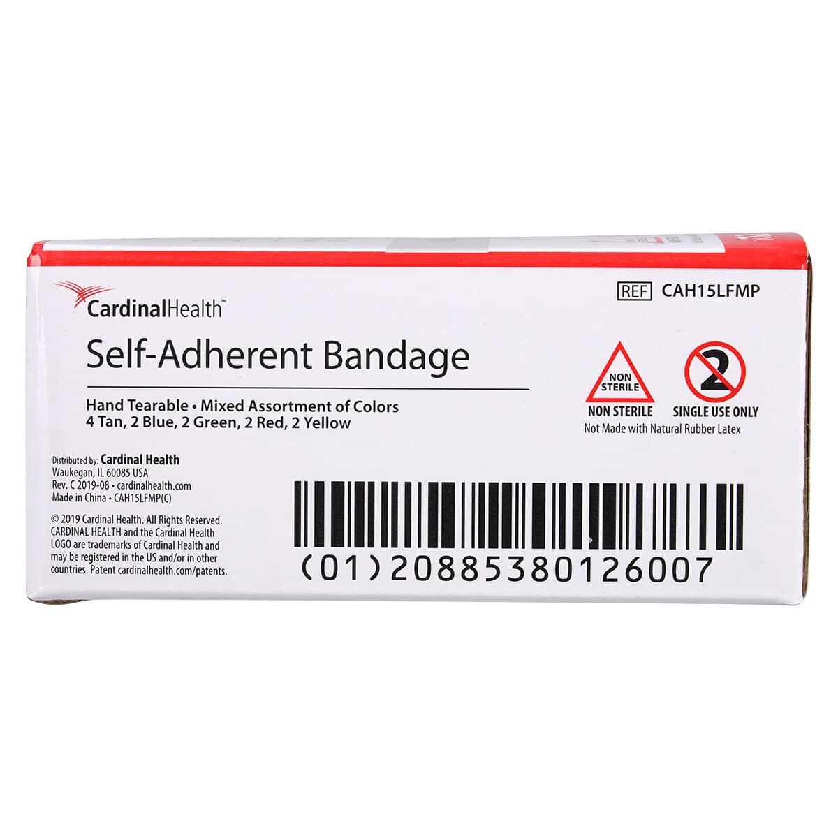 Cardinal Health Self-Adherent Bandage, Latex-Free, Non-Sterile, 1" x 5 yd, Assorted Colors, 12/Box thumbnail 5