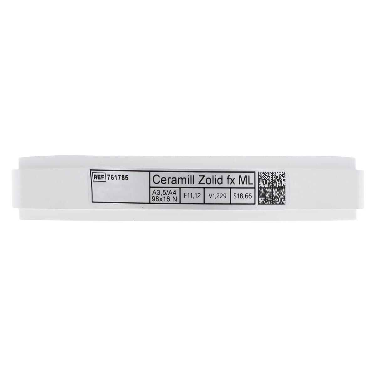 Ceramill Zolid FX Multilayer Stained Disc, 98x16mm, Shade A3.5/A4, Each thumbnail 4