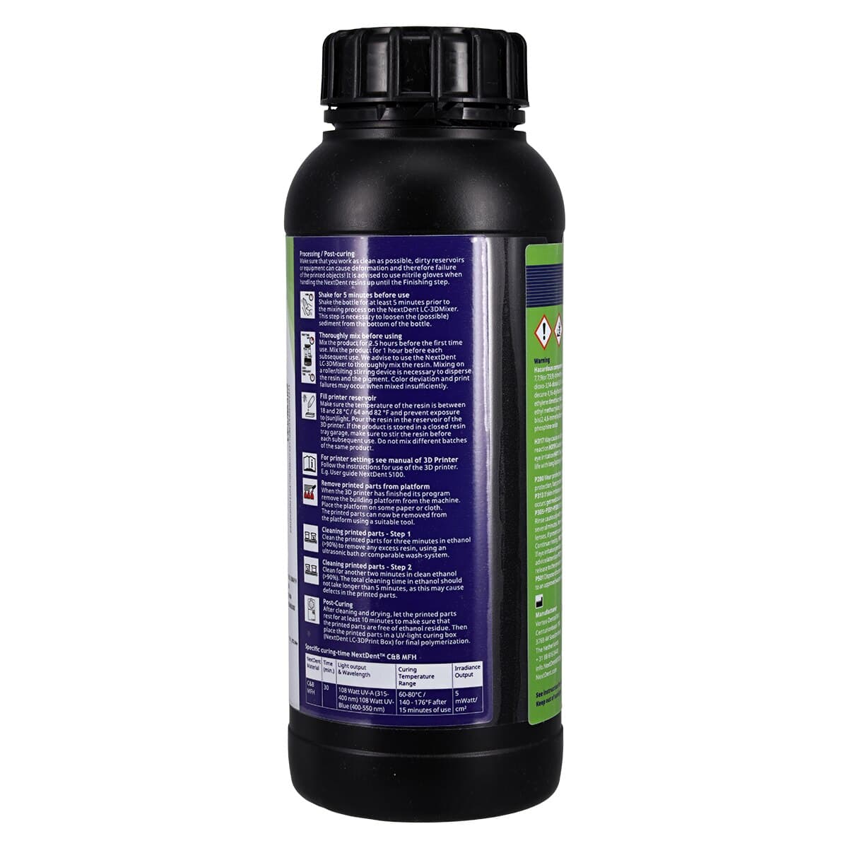 NextDent C&B MFH 3D Printing Resin, N1 Bottle thumbnail 4