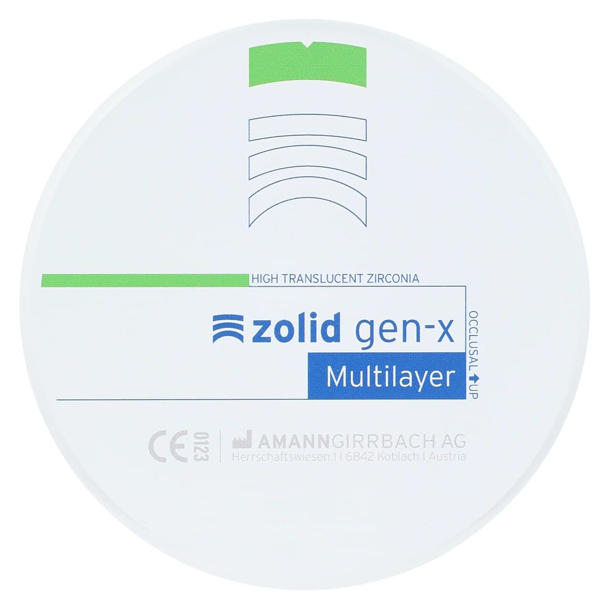 Zolid Gen-X Zirconia Disc C1, 98x20mm, Each thumbnail 3