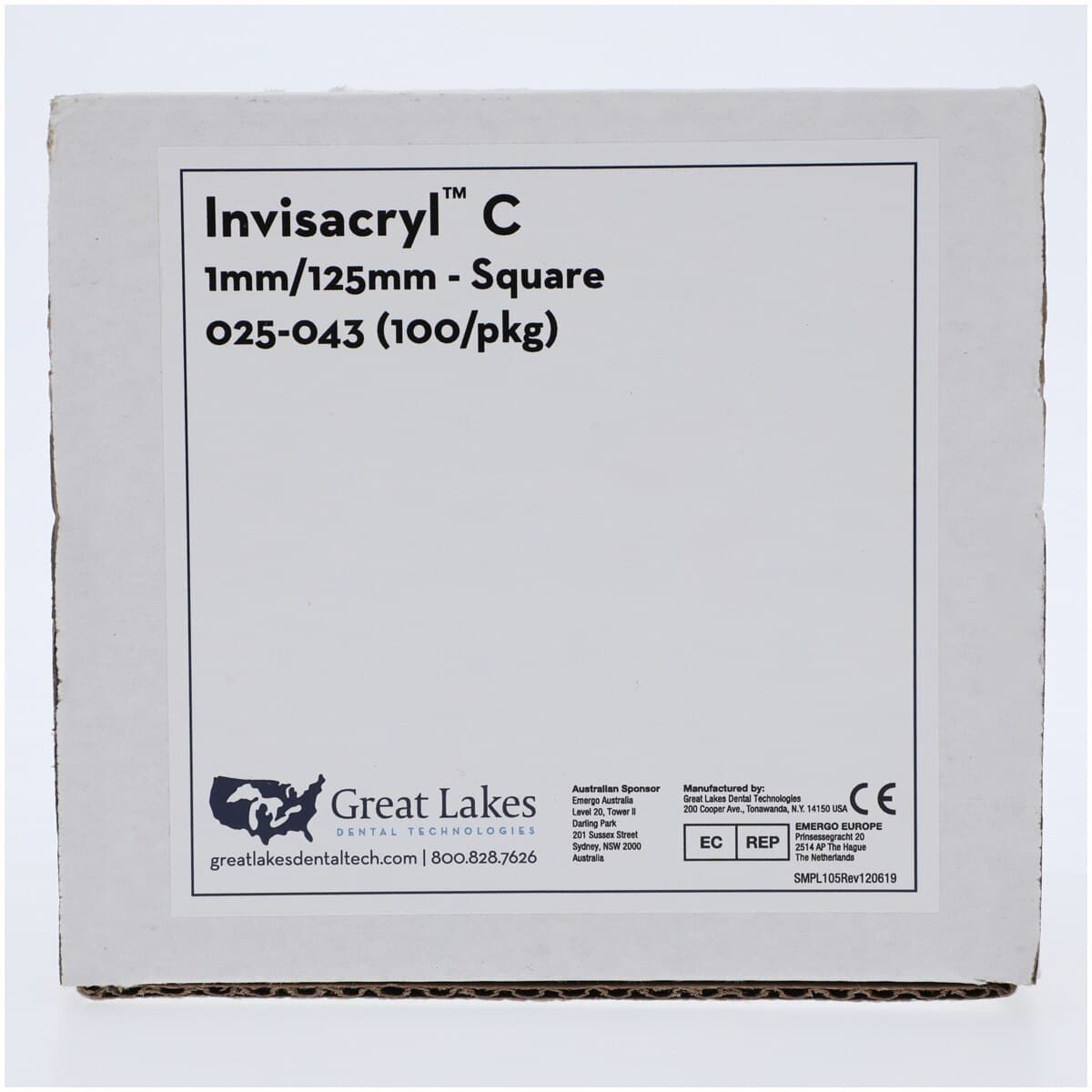 Invisacryl™ C Clear .040" Square 1mm/125mm Pack of 100, 01KEZKNHQ4PM3DRZV6NBG28EX7 thumbnail 2