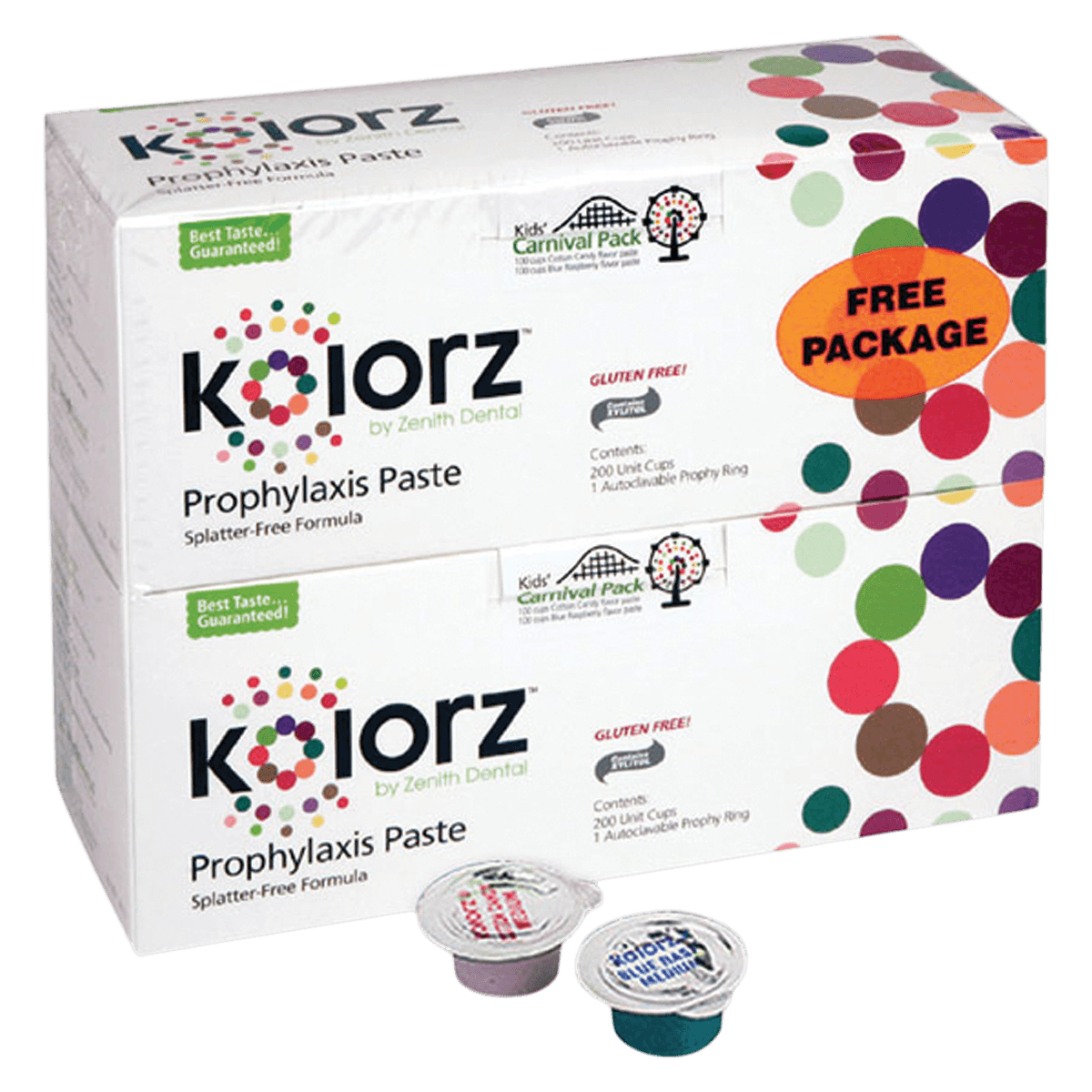 Kolorz Prophy Paste, Coarse, Cherry Burst, Unit Dose Cups, 2 x 200/Box, 788407 thumbnail 2