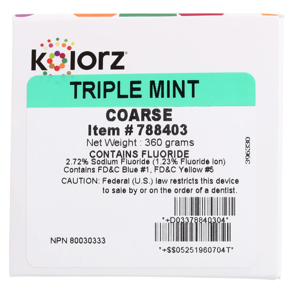 Kolorz Prophy Paste, Coarse Grit, Triple Mint, Unit-Dose Cups, 200/Box, 788403 thumbnail 6