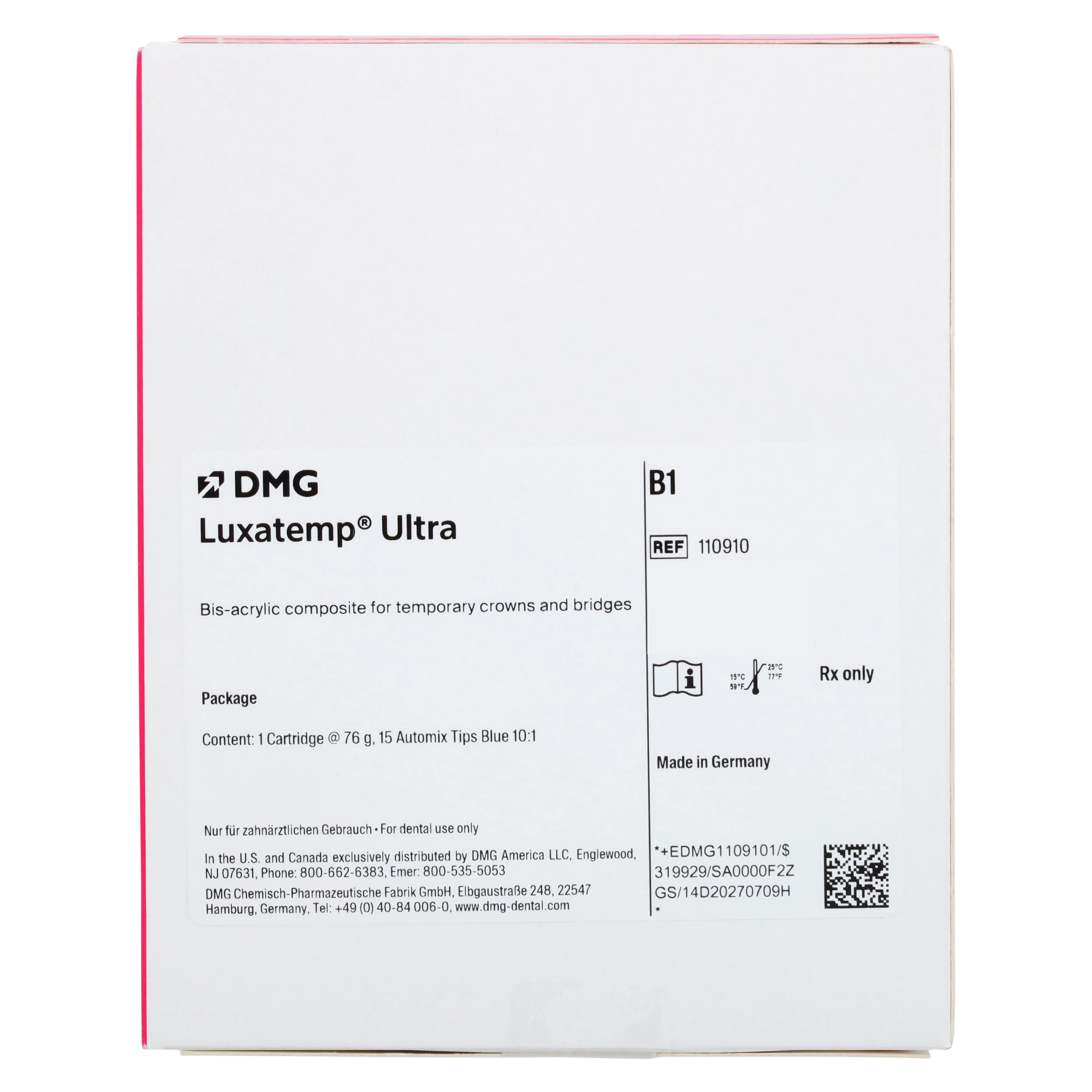 Luxatemp Ultra Automix Temporary Crown & Bridge Material, Shade B1, 76g Cartridge Refill with 15 Mixing Tips, 110910 thumbnail 6