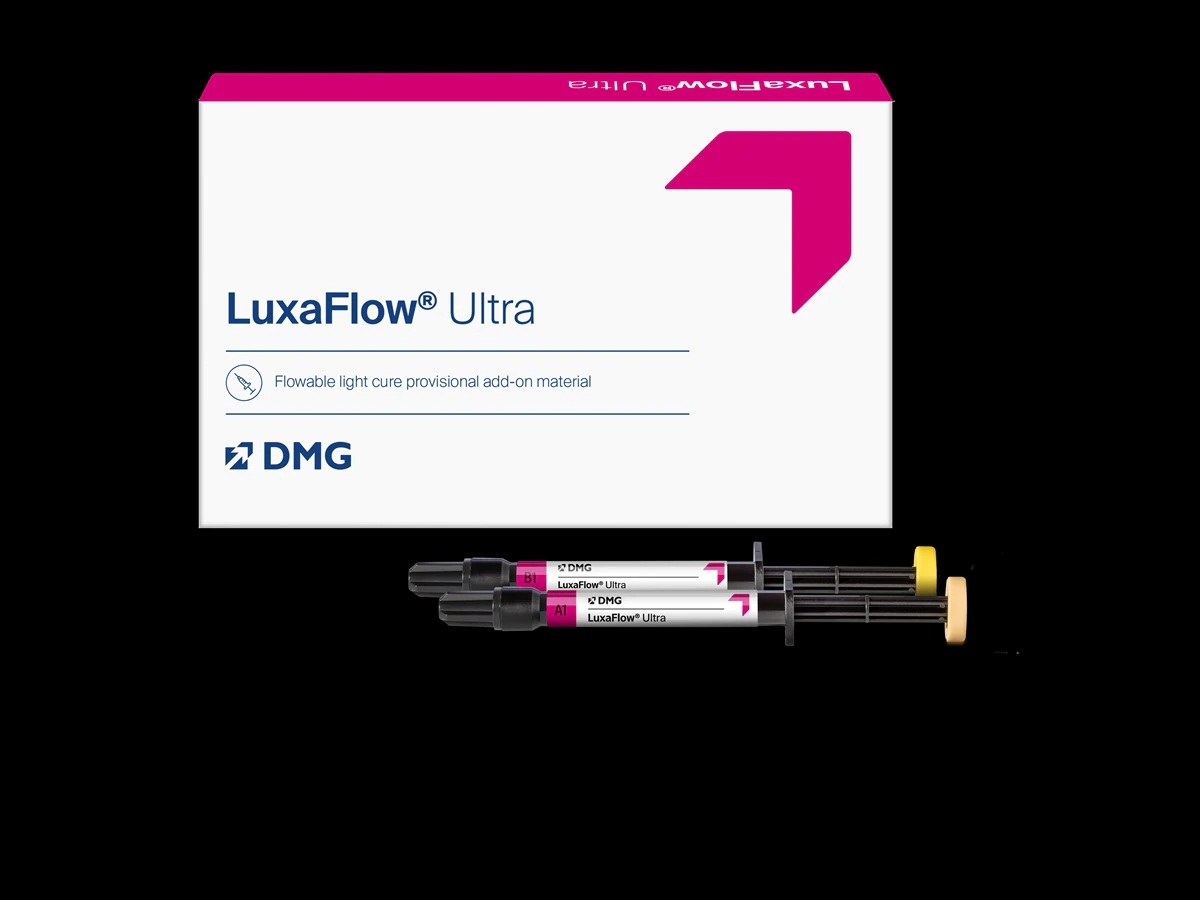 LuxaFlow Ultra Flowable Light-Cure Provisional Add-On Resin, Shade A1, Refill Kit (2 x 1.5 g Syringes + 10 Tips), 224001 thumbnail 2