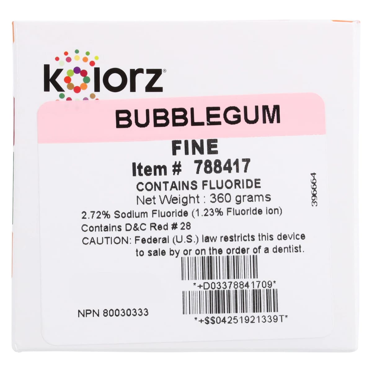 Kolorz Prophy Paste, Bubblegum, Fine Grit, Unit-Dose Cups, 200/Box, 788417 thumbnail 6
