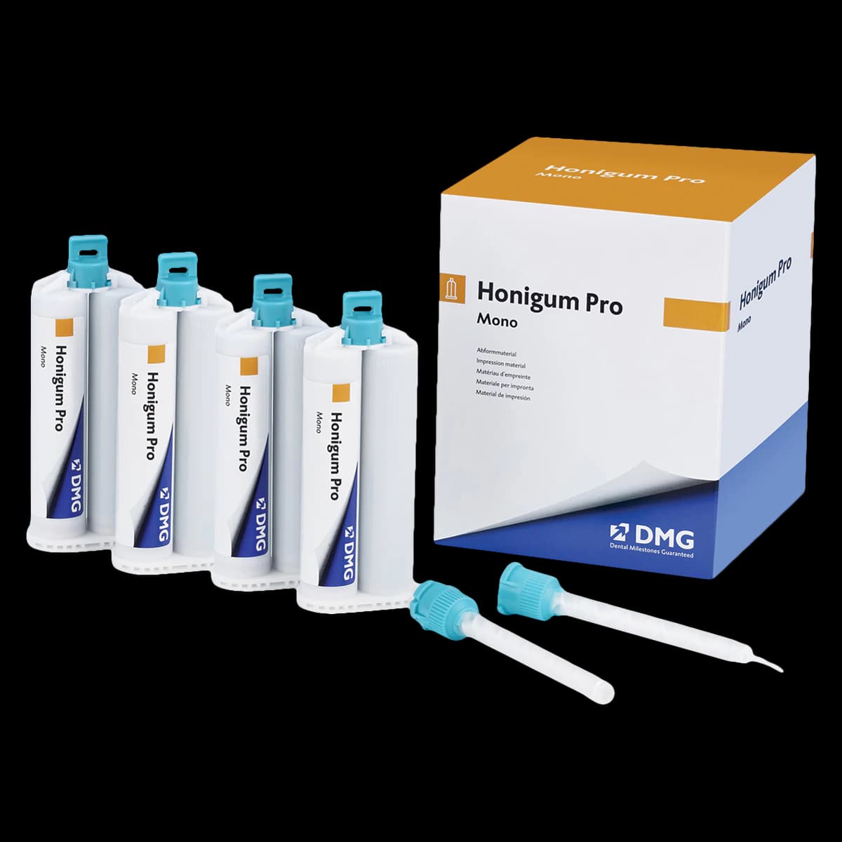 Honigum Pro Monophase Automix 50mL Pack of 4 Cartridges with Tips, 989830 - Honigum Pro Monophase Automix 50mL Pack of 4 - Image 1