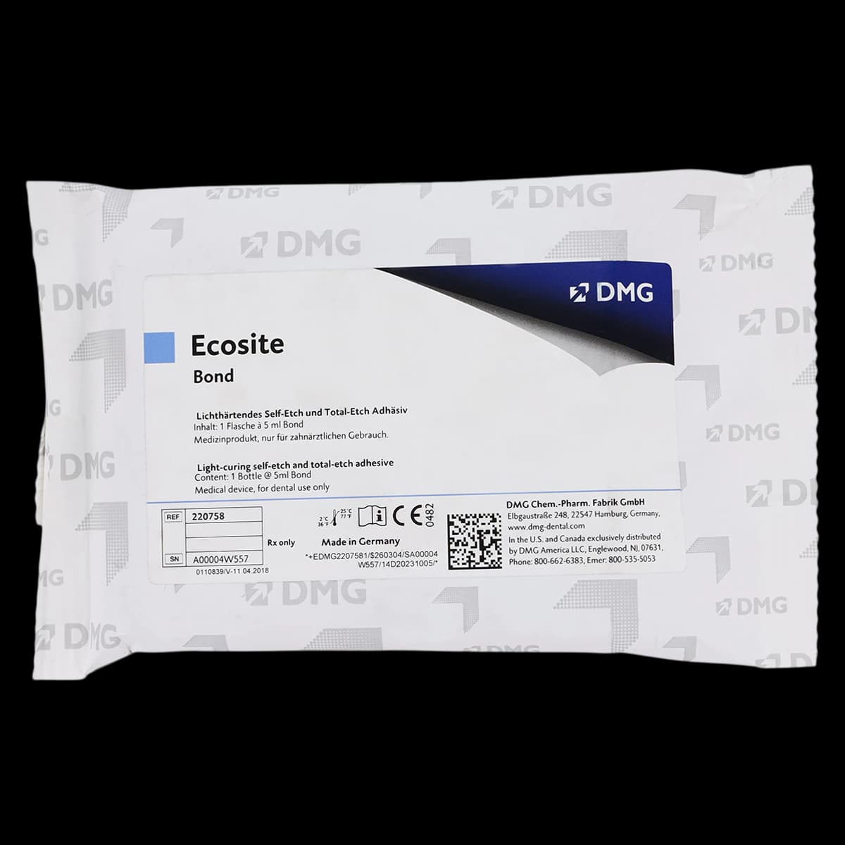 Ecosite Bond Light-Cured Universal Bonding Agent, 5 mL Bottle, 220758 - Ecosite Bond, 5 ml, 1/Pk, 220758 - Image 1