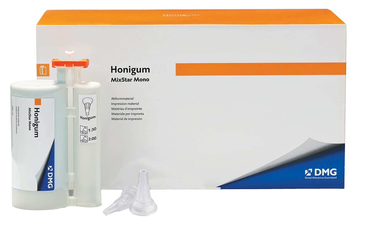 Honigum MixStar Monophase VPS Impression Material, Regular Set, 380 ml Cartridge, Green, 10 MixStar Tips, 999568 - Honigum Monophase Body 380ml Cartridge - Image 1