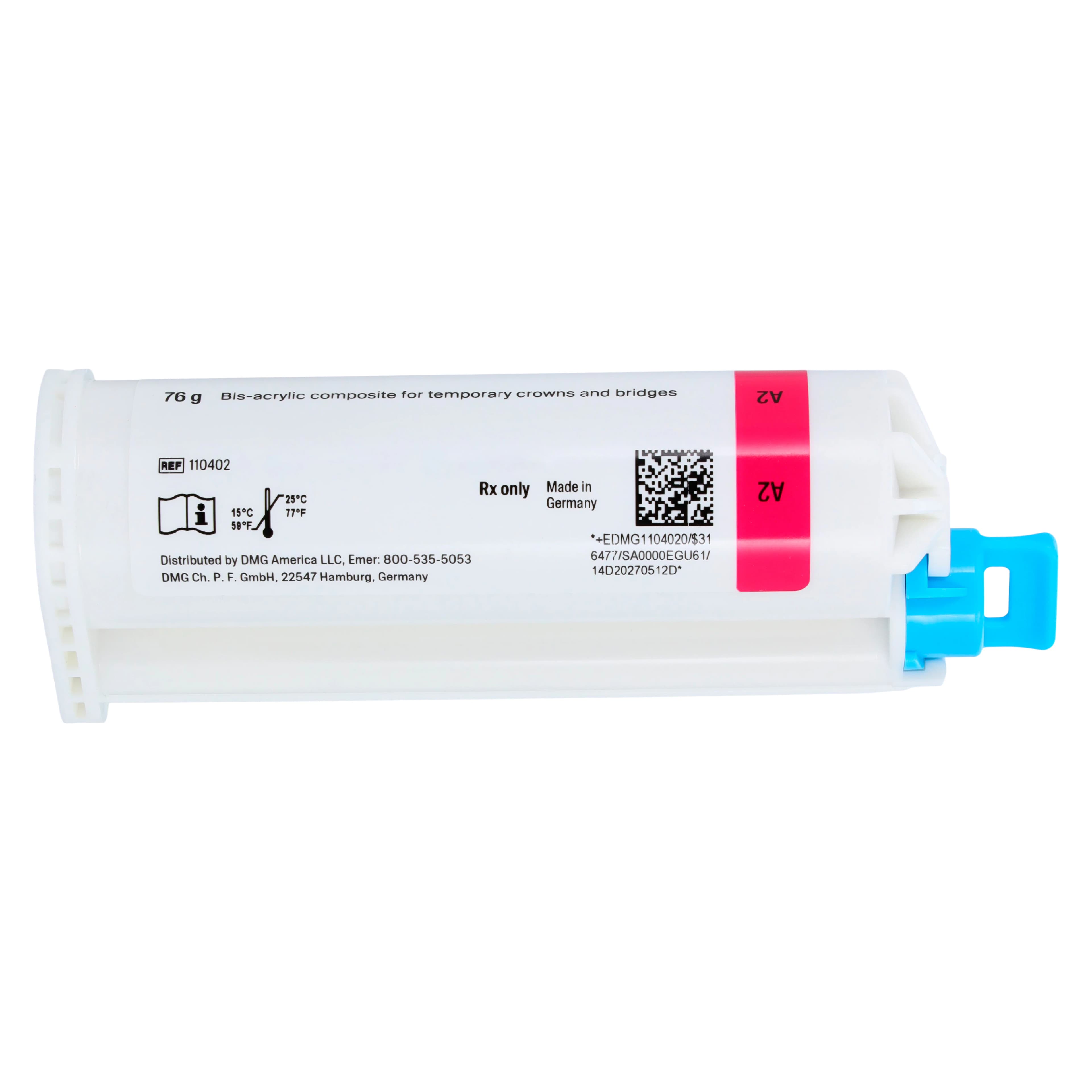 Luxatemp Automix Plus Temporary Crown & Bridge Material, Cartridge Refill, Shade A2, 76 g, 1 Cartridge + 15 Tips, 110402 thumbnail 3