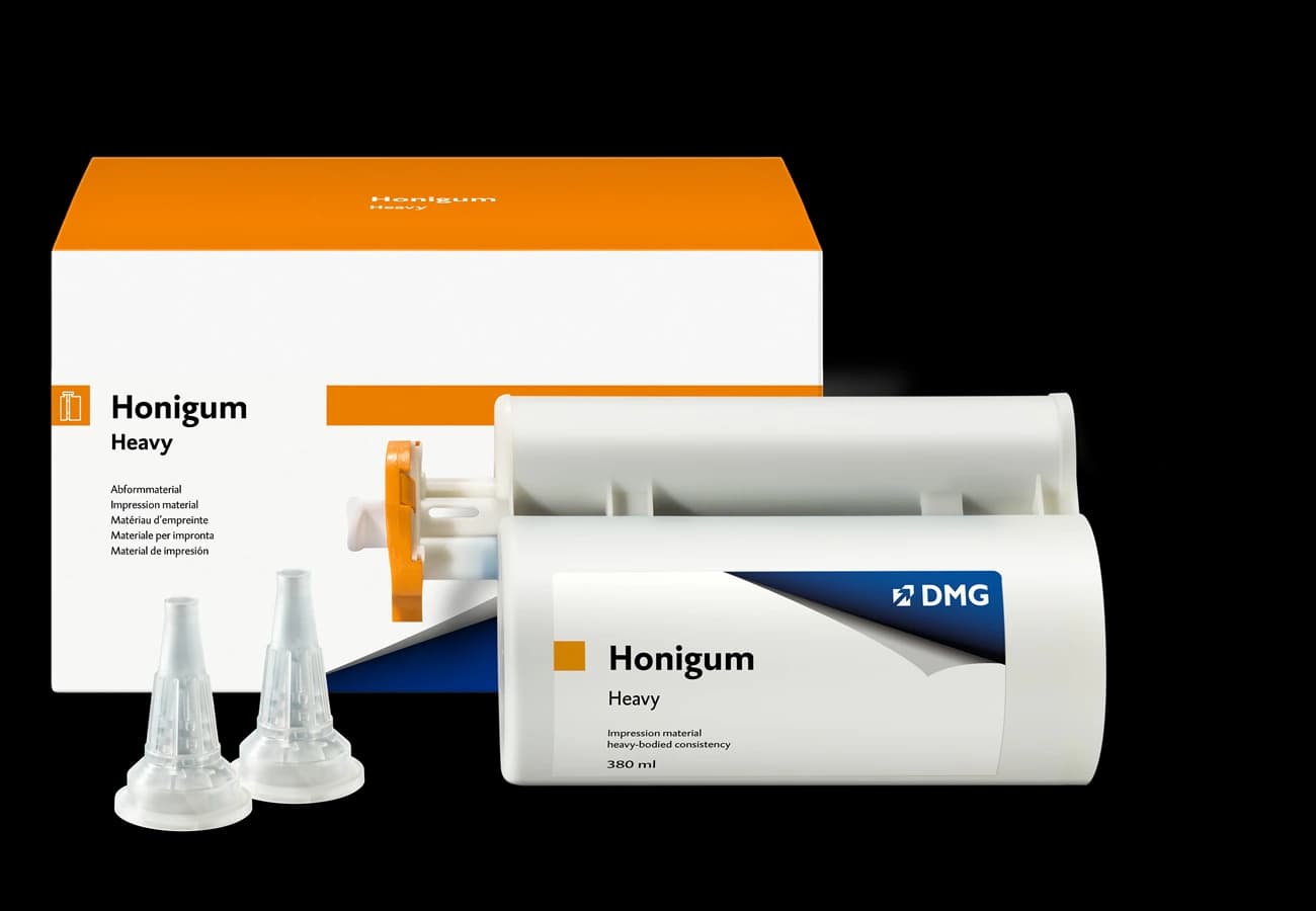 Honigum MixStar Heavy Body VPS Impression Material, Regular Set, 380 ml Cartridge with 10 MixStar Tips, Blue, #999537 - Honigum MixStar Heavy Body 380ml Cartridge - Image 1