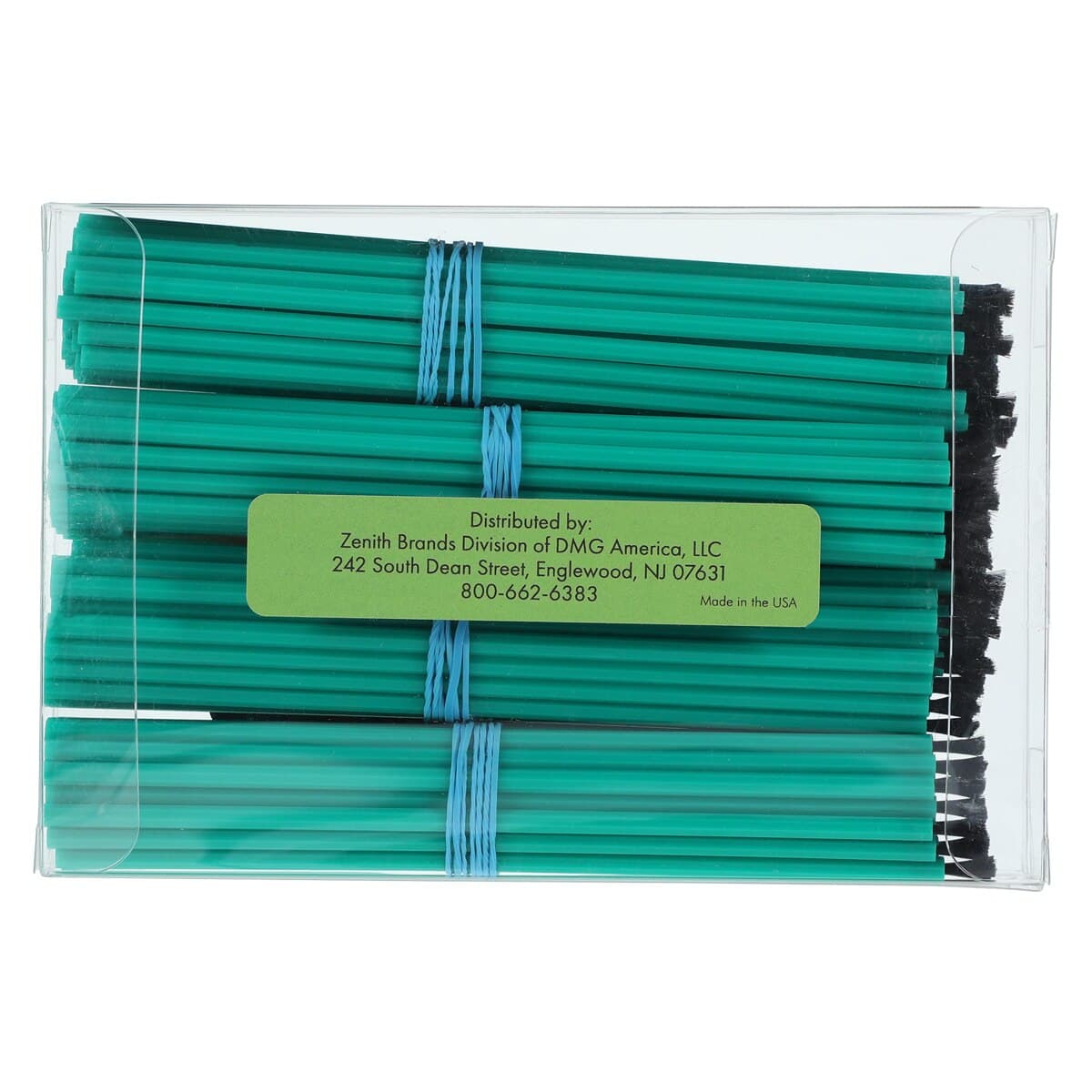 DMG America Zenith I.B. Brush Disposable Bendable Applicator Brushes, Standard (Green), 144/Box, 61911 thumbnail 2