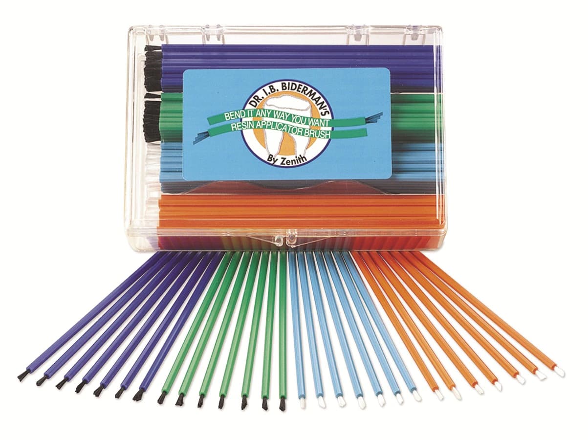 DMG America Zenith I.B. Brush Disposable Bendable Applicator Brushes, Standard (Green), 144/Box, 61911 - Zenith I.B. Brushes 144/Pk Standard - Image 1