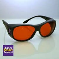 Kentek Laser Eyewear for KTP Nd:YAG, Amber Lens, Small Black Frame, Reusable, Each - Laser Eyewear KTP Nd: Amber - Image 1