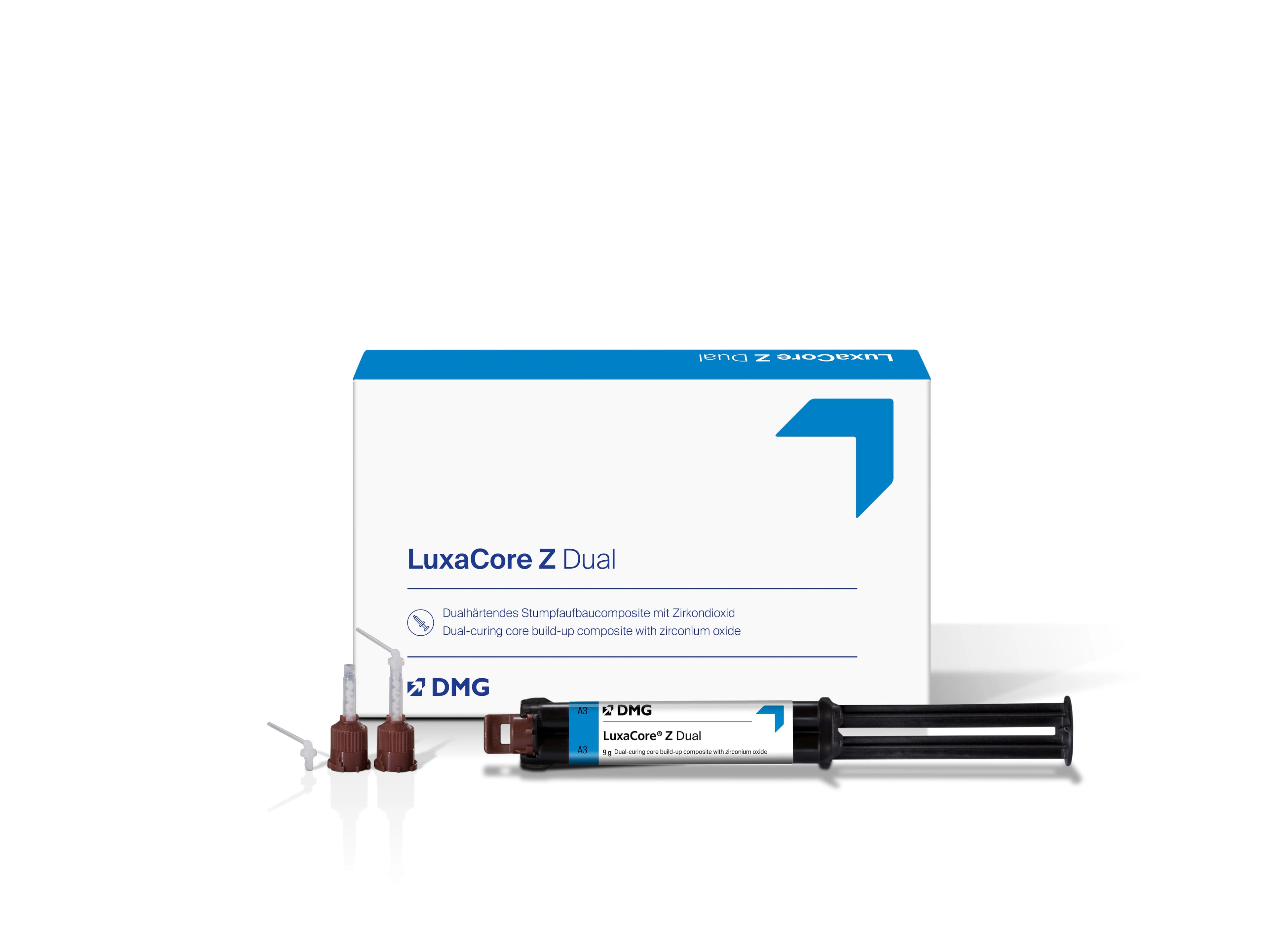 LuxaCore Z-Dual Smartmix Core Build-Up Material, Automix Syringe Kit, 9 g, Light Opaque, 2/Pk, 213336 - LuxaCore Z-Dual Smartmix Core Build-Up Material, Automix Syringe Kit, 9 g, Light Opaque, 2/Pk, 213336 - Image 1