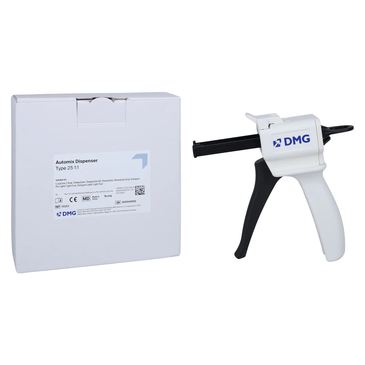 DMG Automix Dispenser Gun Type 25, 1:1 Mixing Ratio, 25 mL Cartridge, 110253 - Automix Dispenser Gun Type 25 1:1, 110253 - Image 1