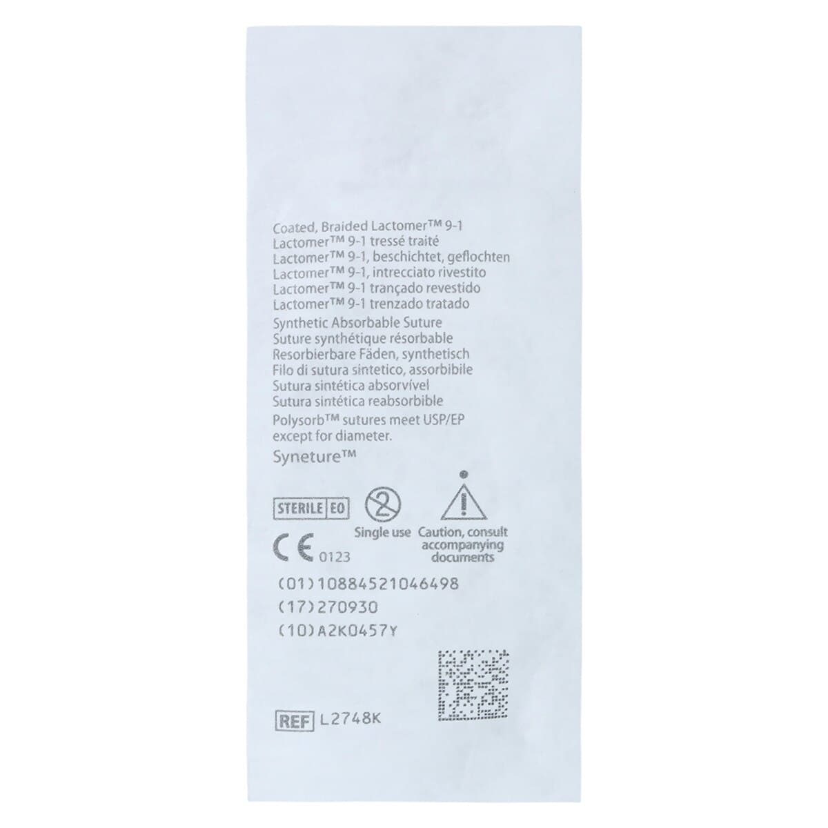 Medtronic Polysorb Suture, 8-0, 12" Polyester Braid, Violet, Coated, Absorbable, Premium Spatula 3/8 Circle Needle 6mm, SE-140-8, 12/Case thumbnail 4