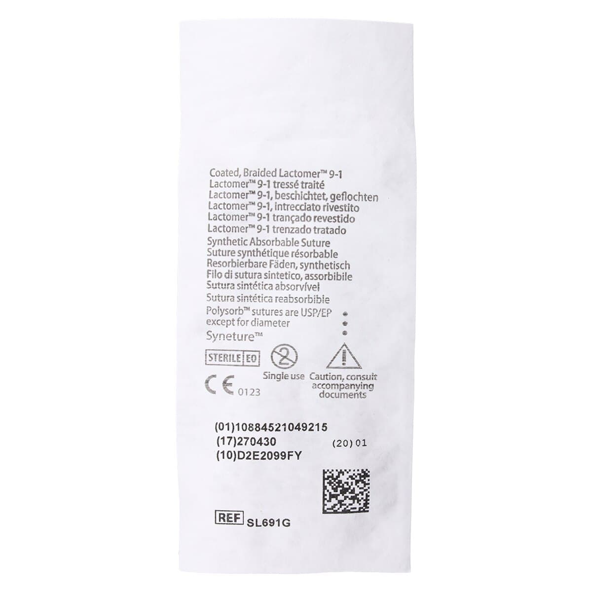 Medtronic Polysorb Absorbable Suture, 4-0, 30", C-13 Reverse Cutting 3/8 Circle Needle 19mm, Undyed, 12/Box thumbnail 4