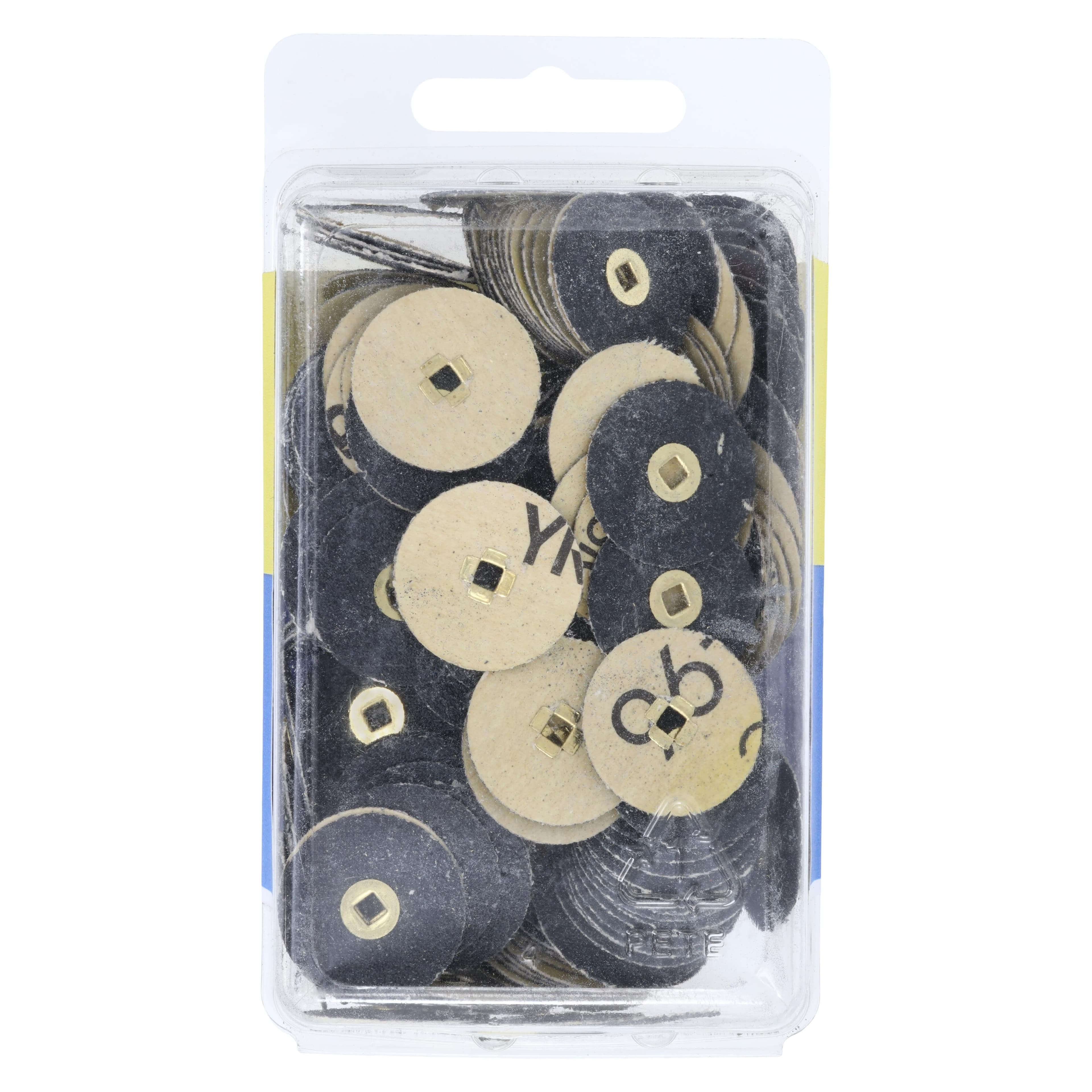 EC Moore Paper Discs with Brass Center, Emery Medium Grit, 7/8" Diameter, 200/Box, BC-78-EMBB thumbnail 2