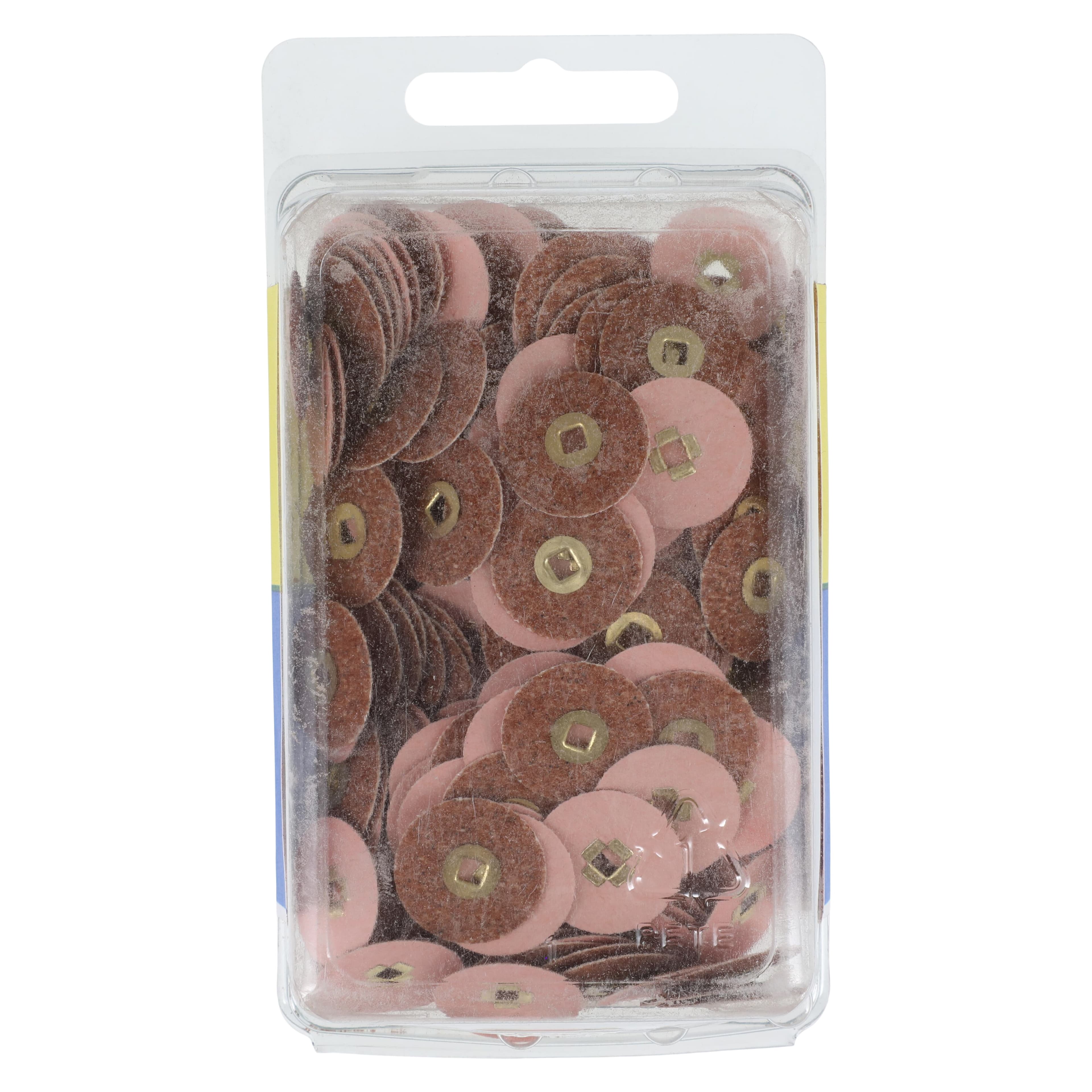 EC Moore Paper Discs Brass Center 3/4" Garnet Coarse, 200/Pk thumbnail 2