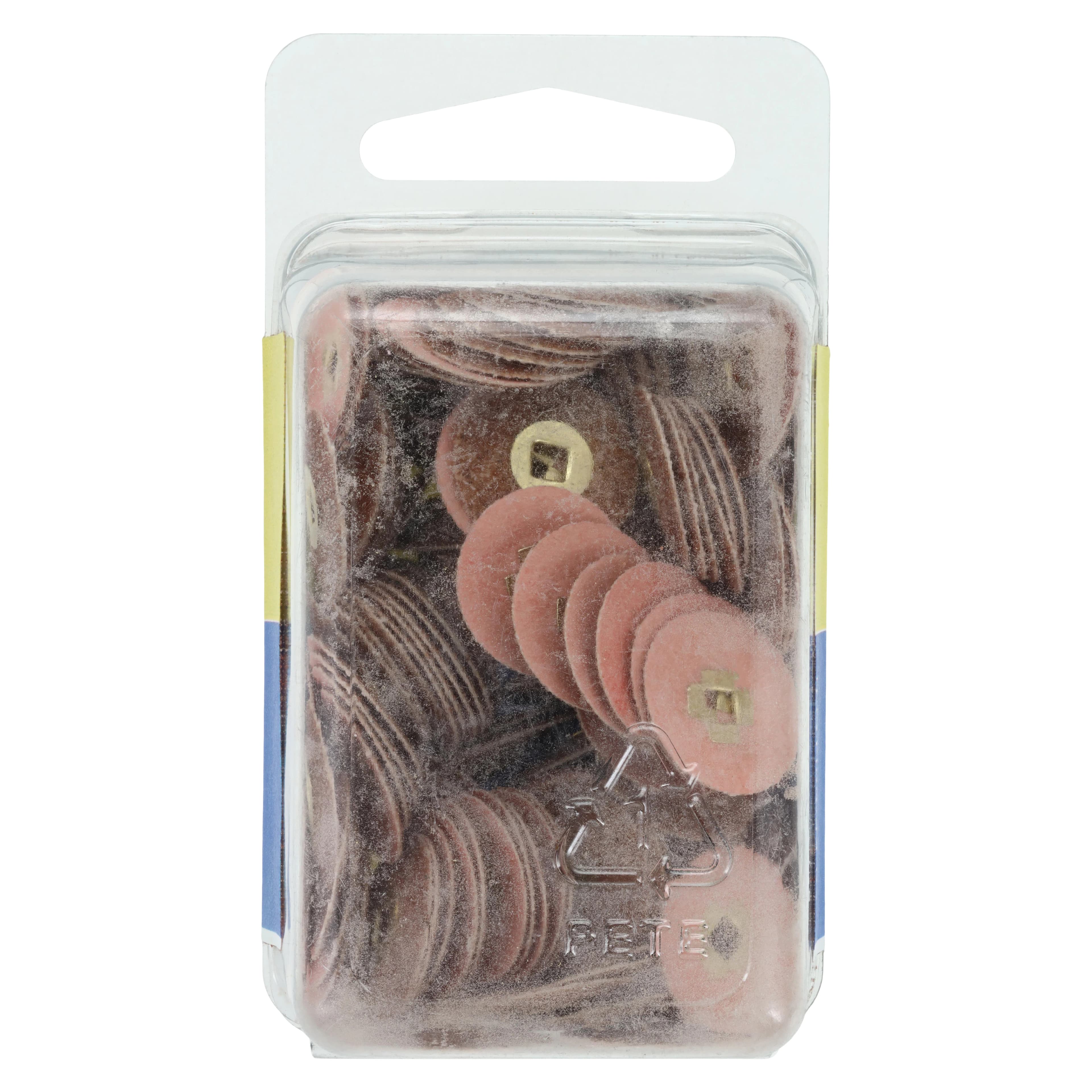 EC Moore Garnet Abrasive Paper Discs, Brass Center, Coarse Grit, 5/8" Diameter, 200/Pk thumbnail 2