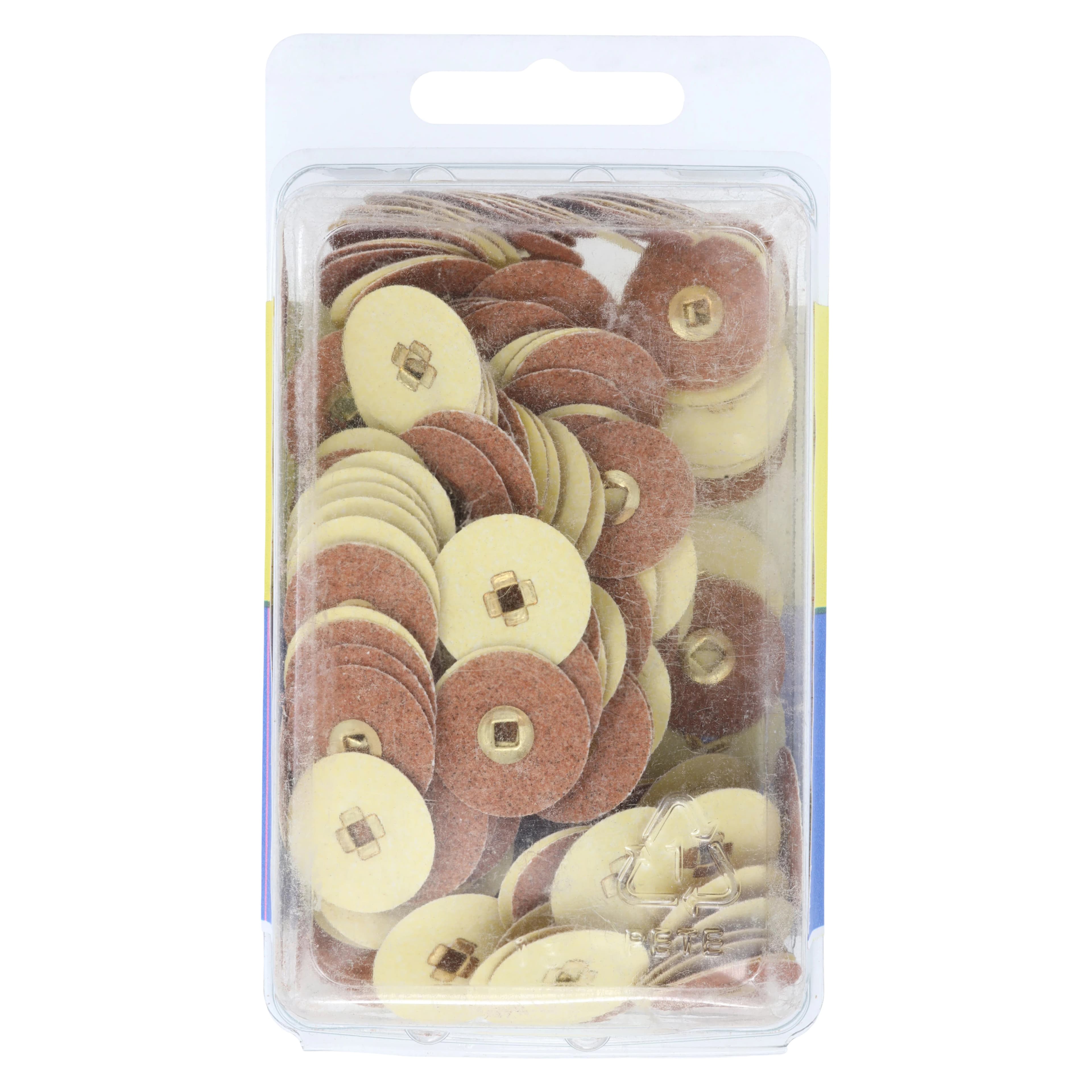 E.C. Moore Paper Discs, Brass Center, 3/4", Garnet Medium, 200/Pk thumbnail 2