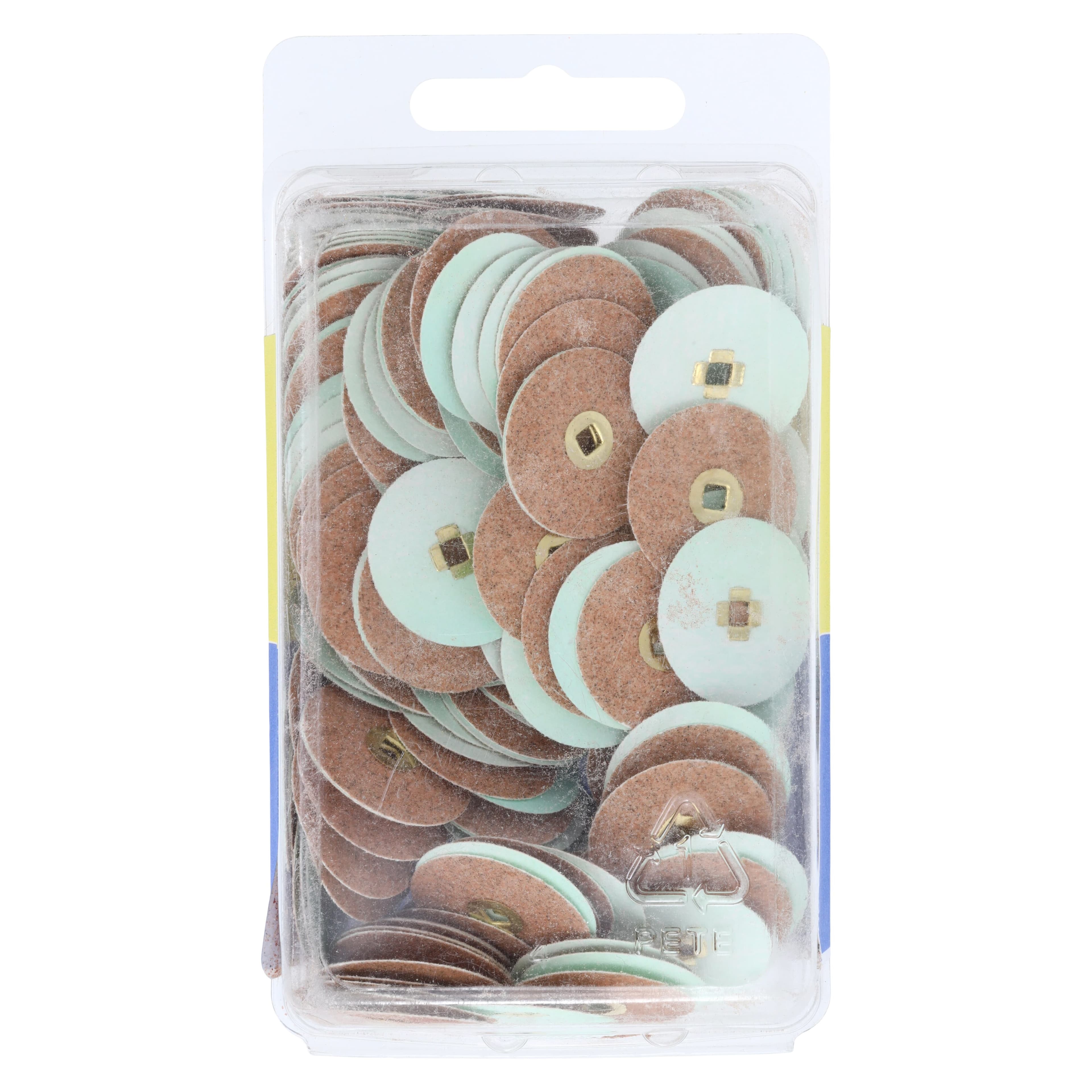 E.C. Moore Brass Center Paper Discs, 7/8" Garnet Fine, 200/Pk thumbnail 2