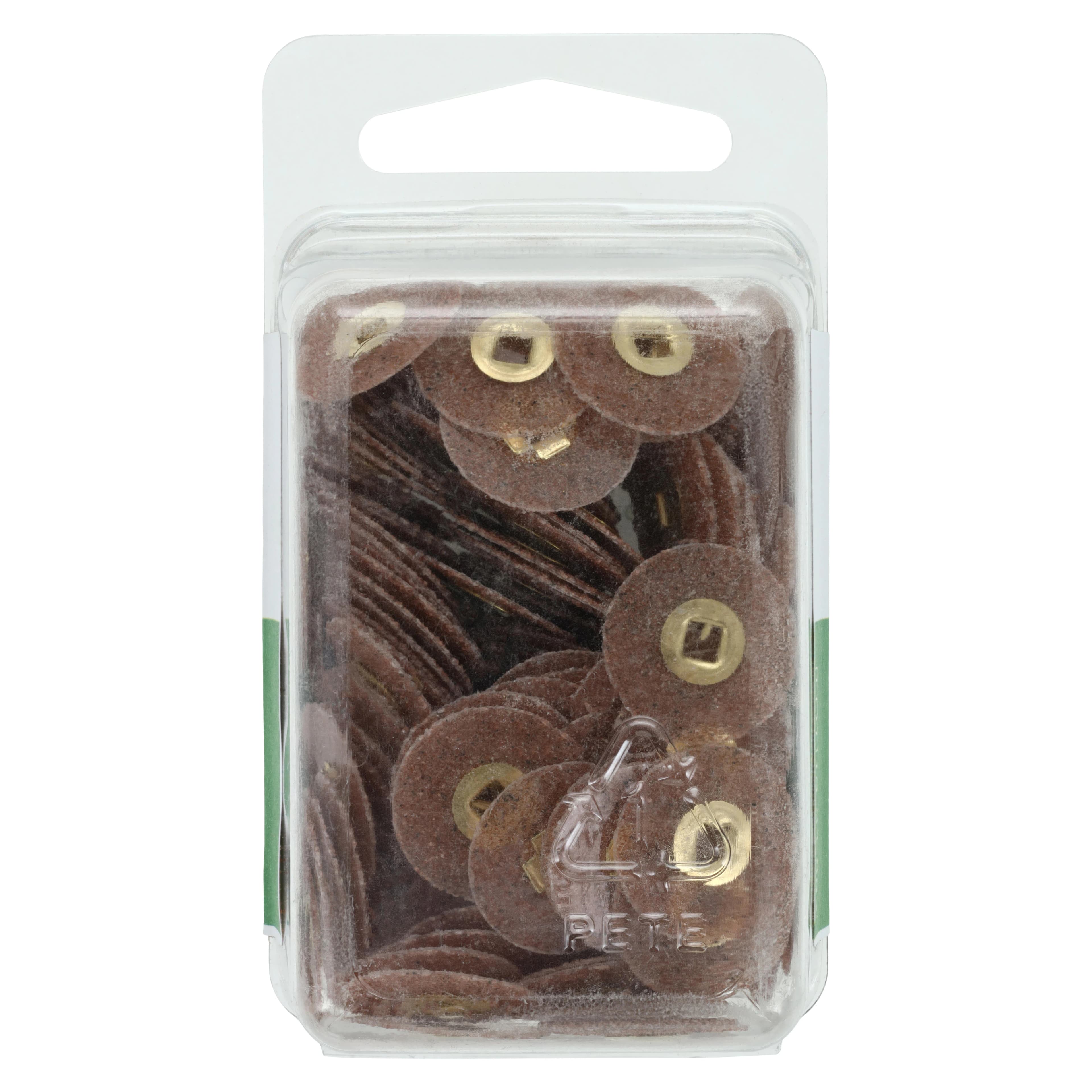 E.C. Moore Plastic Brass Center Garnet Discs, Coarse, 5/8", 200/Box, BC-58-GCPBB thumbnail 2