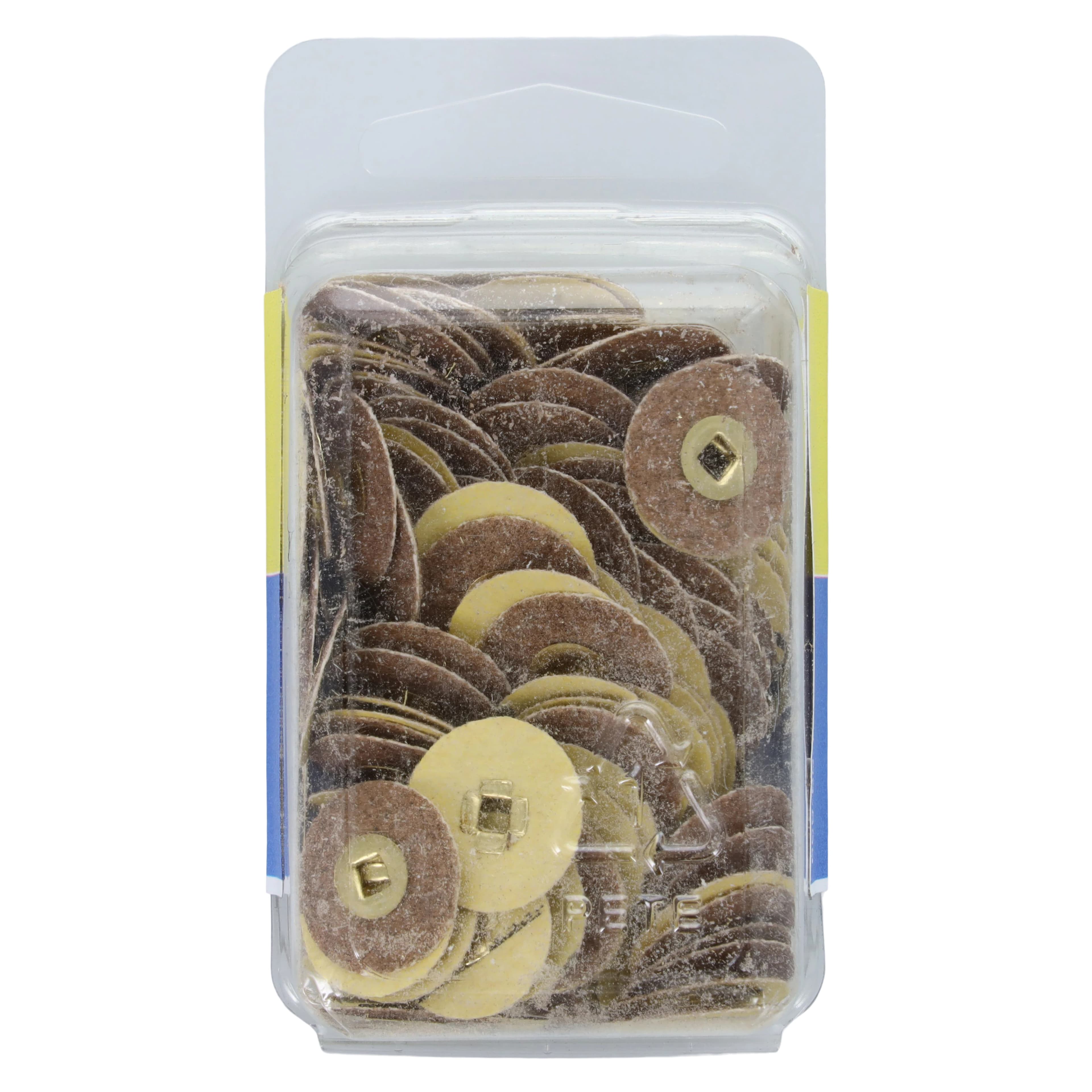 EC Moore Paper Discs with Brass Center, 5/8", Sand Medium Grit, 200/Pk, BC-58-SMBB thumbnail 2