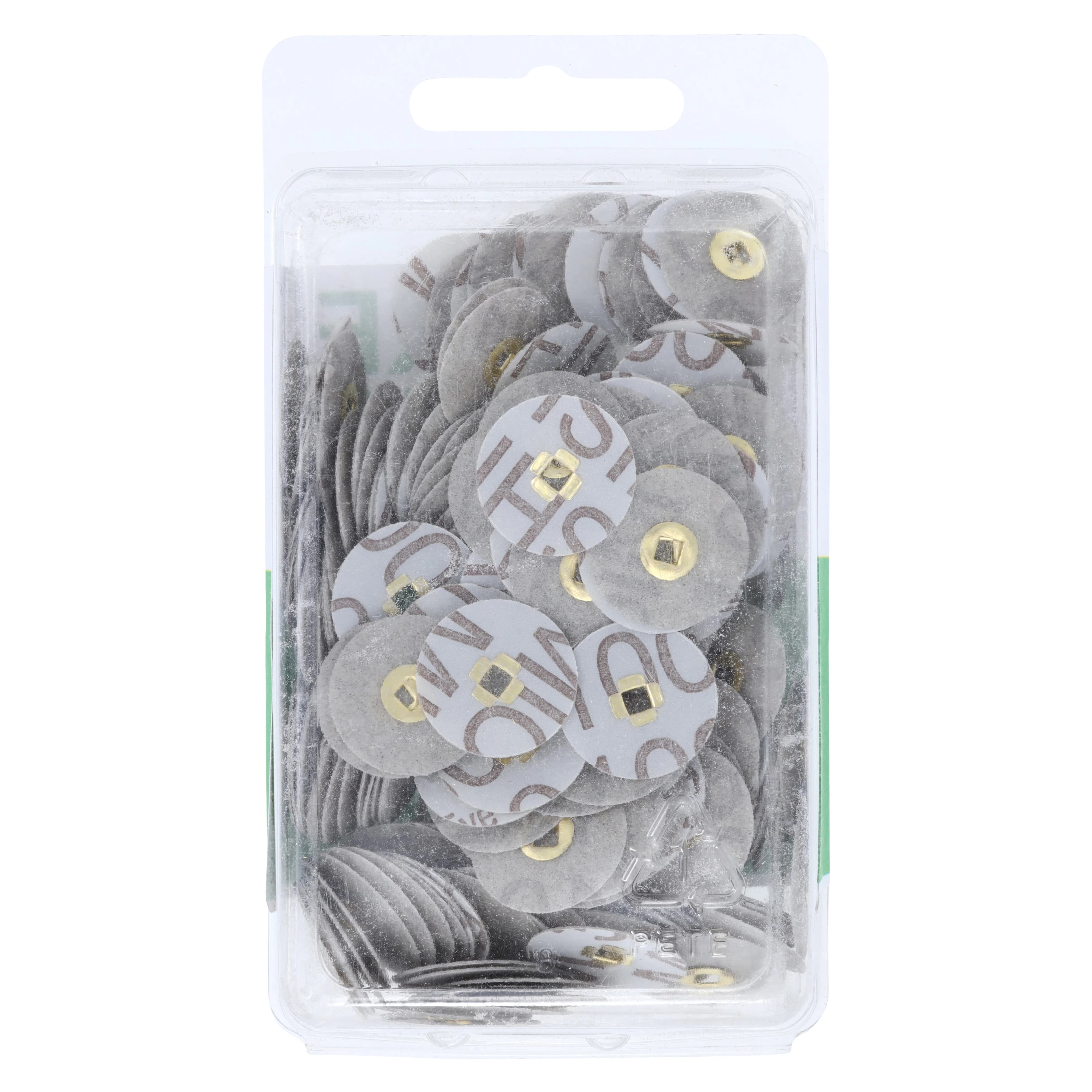 E.C. Moore Brass Center Plastic Sanding Discs, 3/4" Diameter, Coarse Grit, 200 per Box, BC-34-SCPBB thumbnail 2