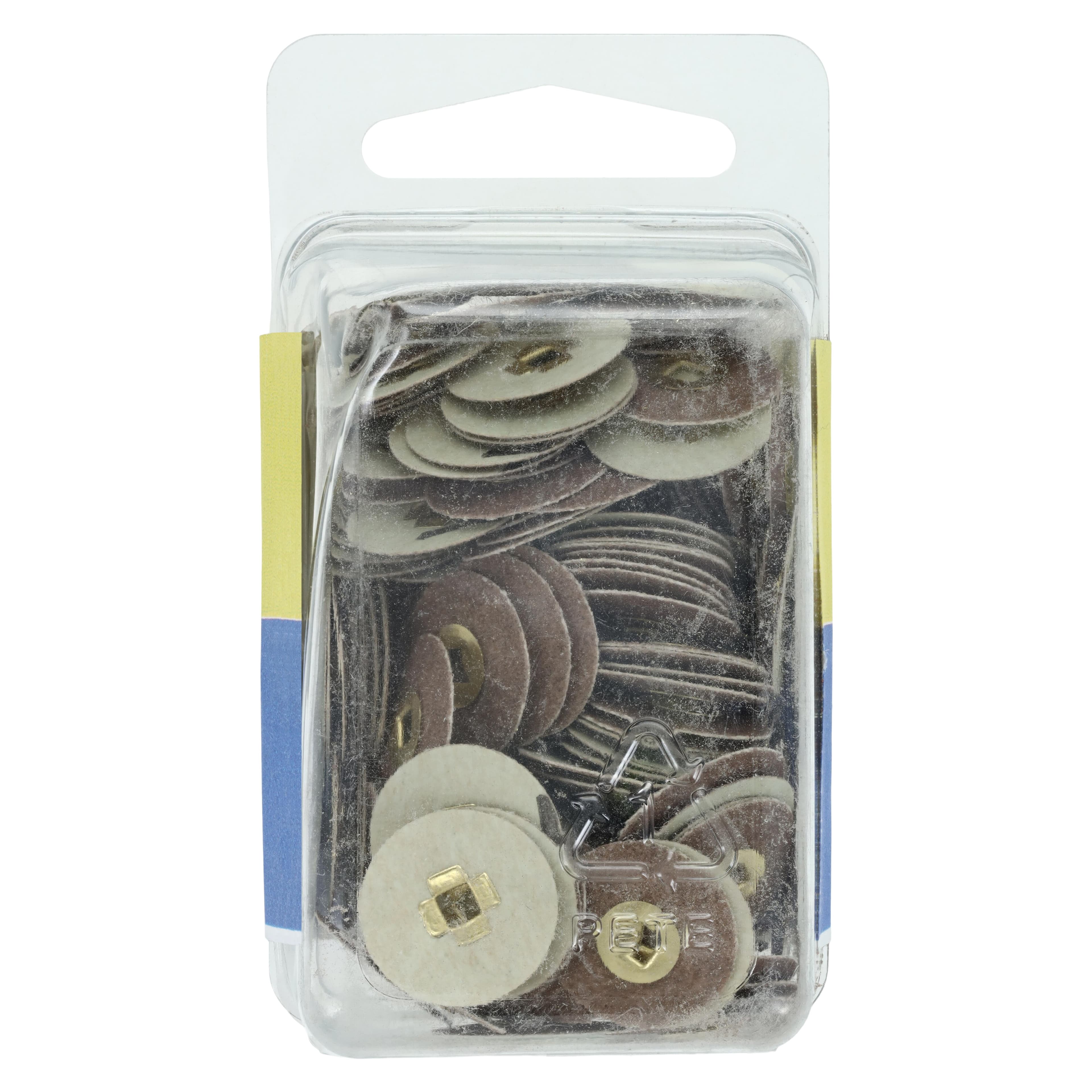 E.C. Moore Plastic Brass Center Snap-On Discs, Fine Sand, 5/8", 200/Box thumbnail 2