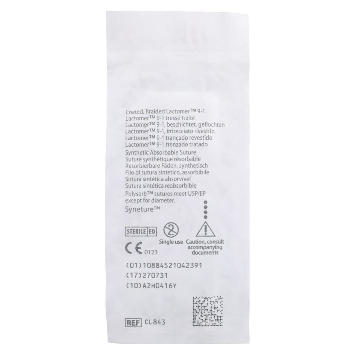 Medtronic Polysorb Suture, 2-0, 30" Polyester Braid, Absorbable, GS-21, Taper Point 1/2 Circle Needle 37mm, Coated, Undyed, 36/Case thumbnail 4