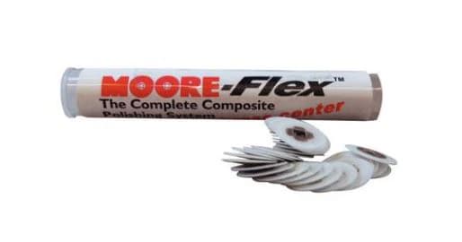 E.C. Moore Moore-Flex Aluminum Oxide Finishing & Polishing Discs, 1/2" Regular Coarse, Brass Center, 100/Bx - Moore-Flex Discs 1/2" Regular Coarse 100/Bx - Image 1