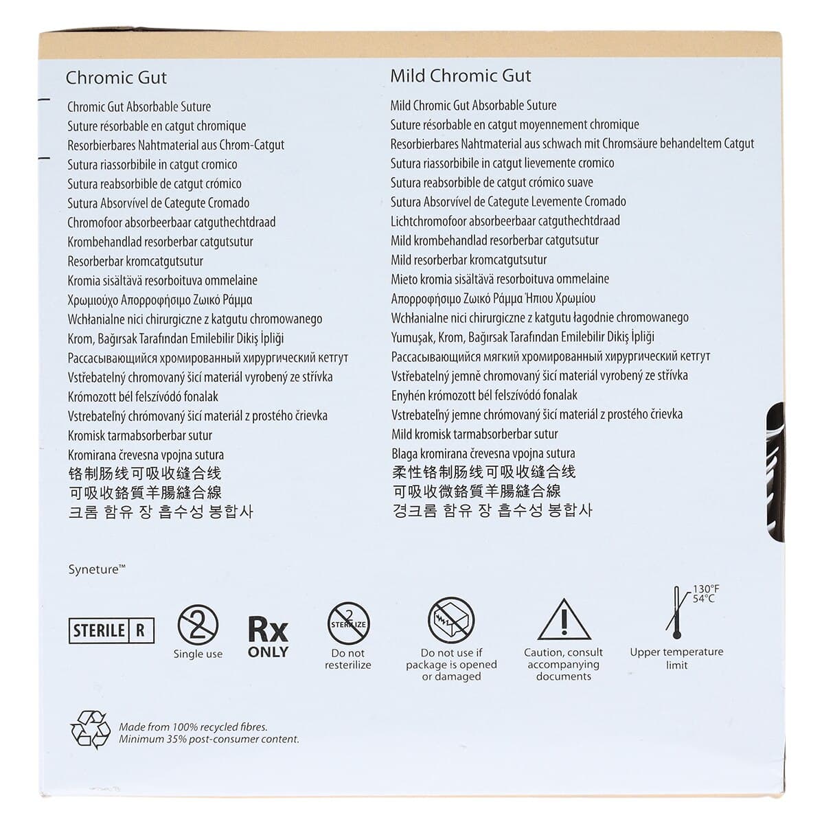 Surgigut Chromic Gut Suture, 3-0, 30" Length, C-13 Reverse Cutting 3/8 Circle Needle, 36/Pkg thumbnail 6