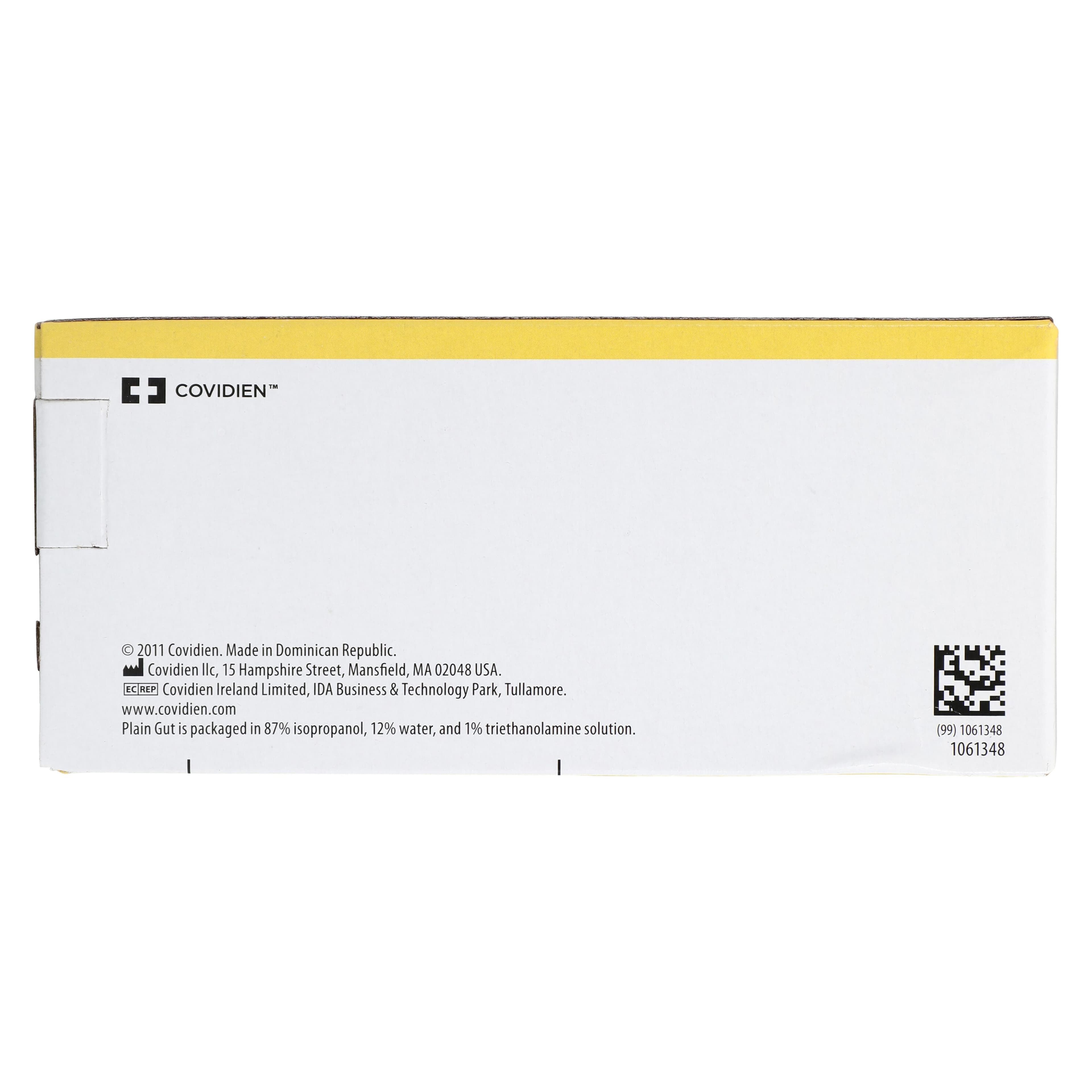 Surgigut Suture Plain Gut Monofilament 5-0, 18", Absorbable, P-13 Premium Reverse Cutting 3/8 Circle Needle 13mm, Uncoated, Undyed, 12/Case thumbnail 6