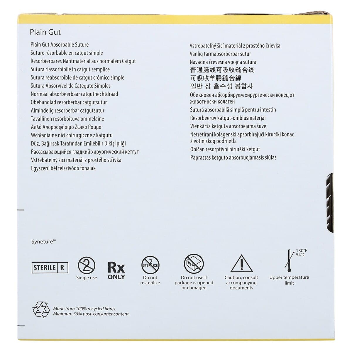 Surgigut Plain Gut Suture, 3-0, 30", Undyed, V-20 Taper Point 1/2 Circle Needle 26mm, 36/Case thumbnail 6