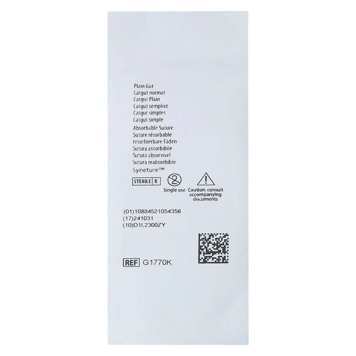 Surgigut Plain Gut Suture, 6-0, 18", Undyed, HE-1 Reverse Cutting 3/8 Circle Needle 11mm, 12/Case thumbnail 4