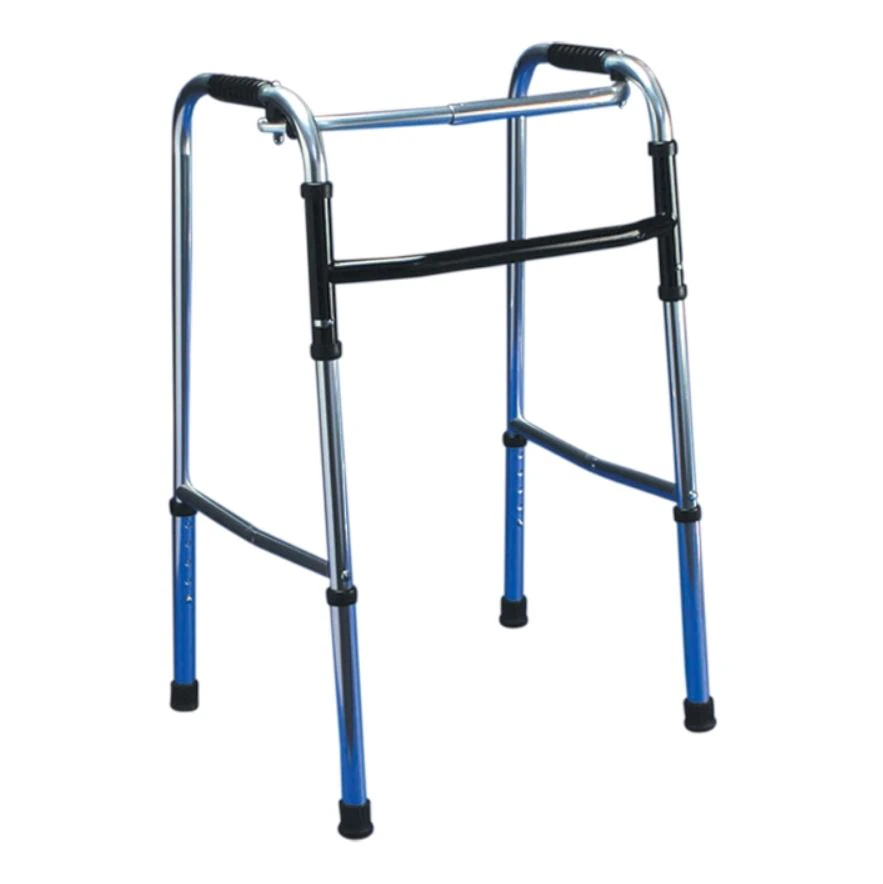 Procare Fold-Up Aluminum Walker, Adjustable Height, 300 lb Capacity - Walker Fold-Up Aluminum Adjust - Image 1