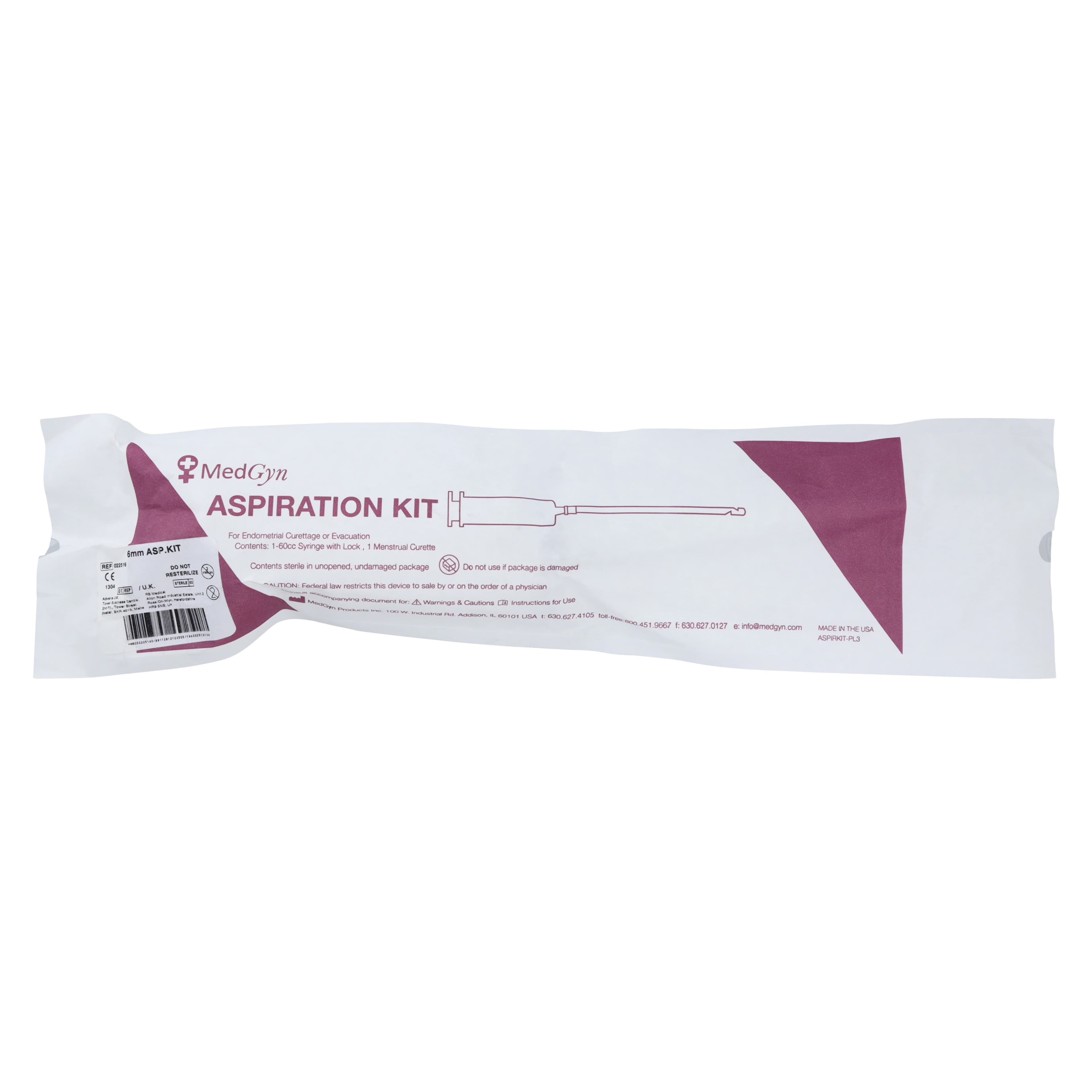 Medgyn Uterine Aspiration Kit, Flexible, 6mm - Aspirating Kit Flexible - Image 1