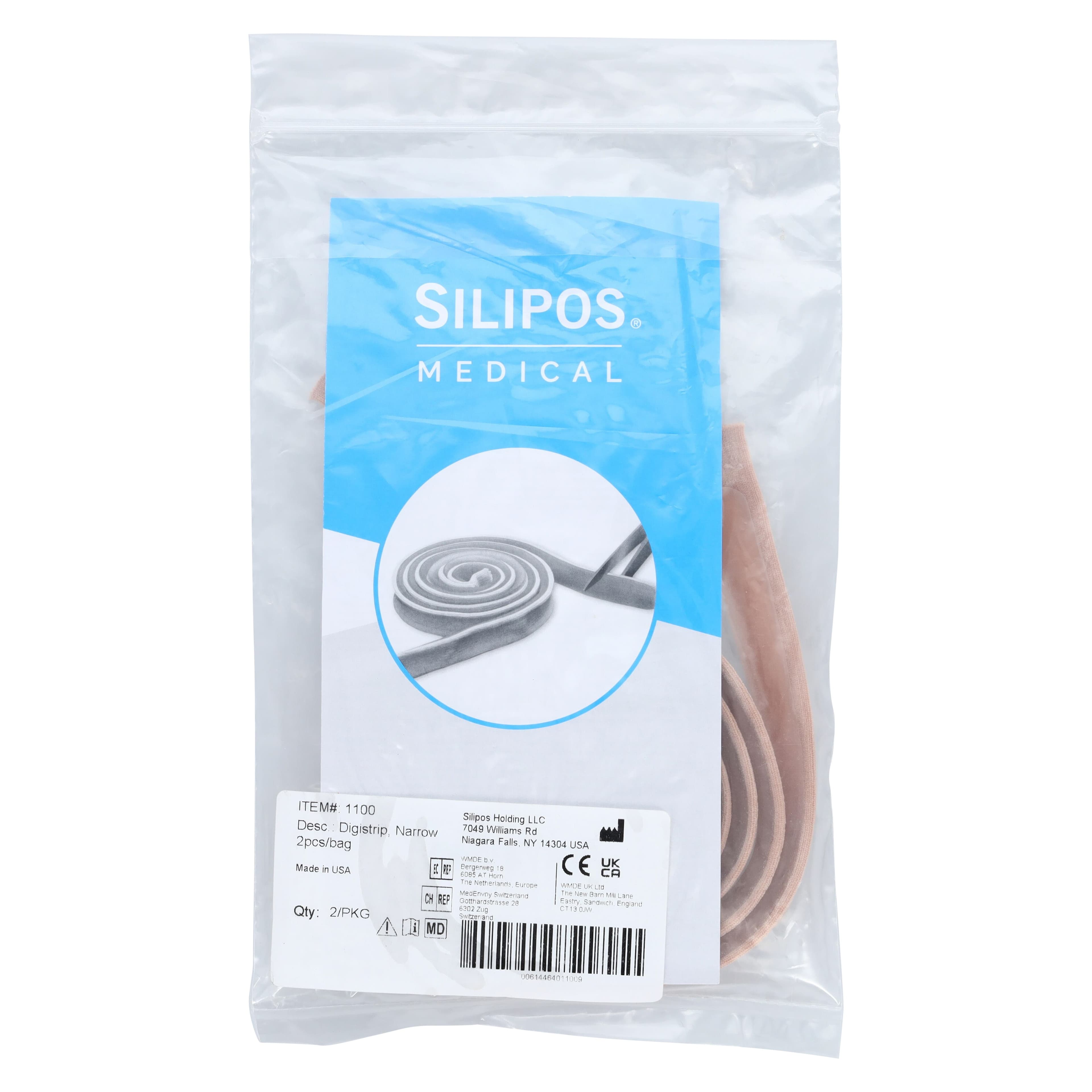 Silipos DigiStrip Narrow 5th Toe Pad, Fabric/Gel, 24" thumbnail 3