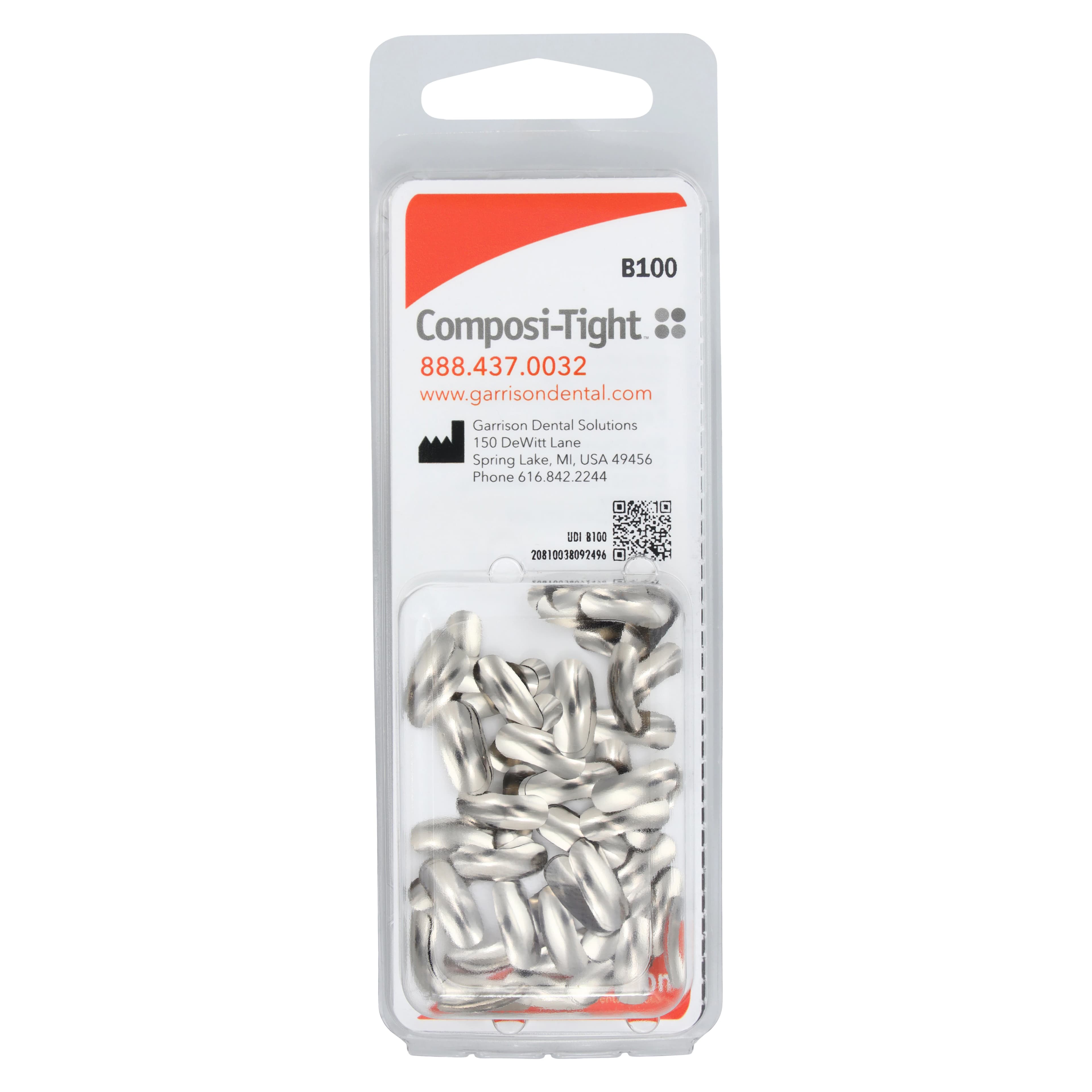 Garrison Composi-Tight B-Series Bicuspid Sectional Matrix Bands, 4.6mm, 100/Pk, B100 thumbnail 3