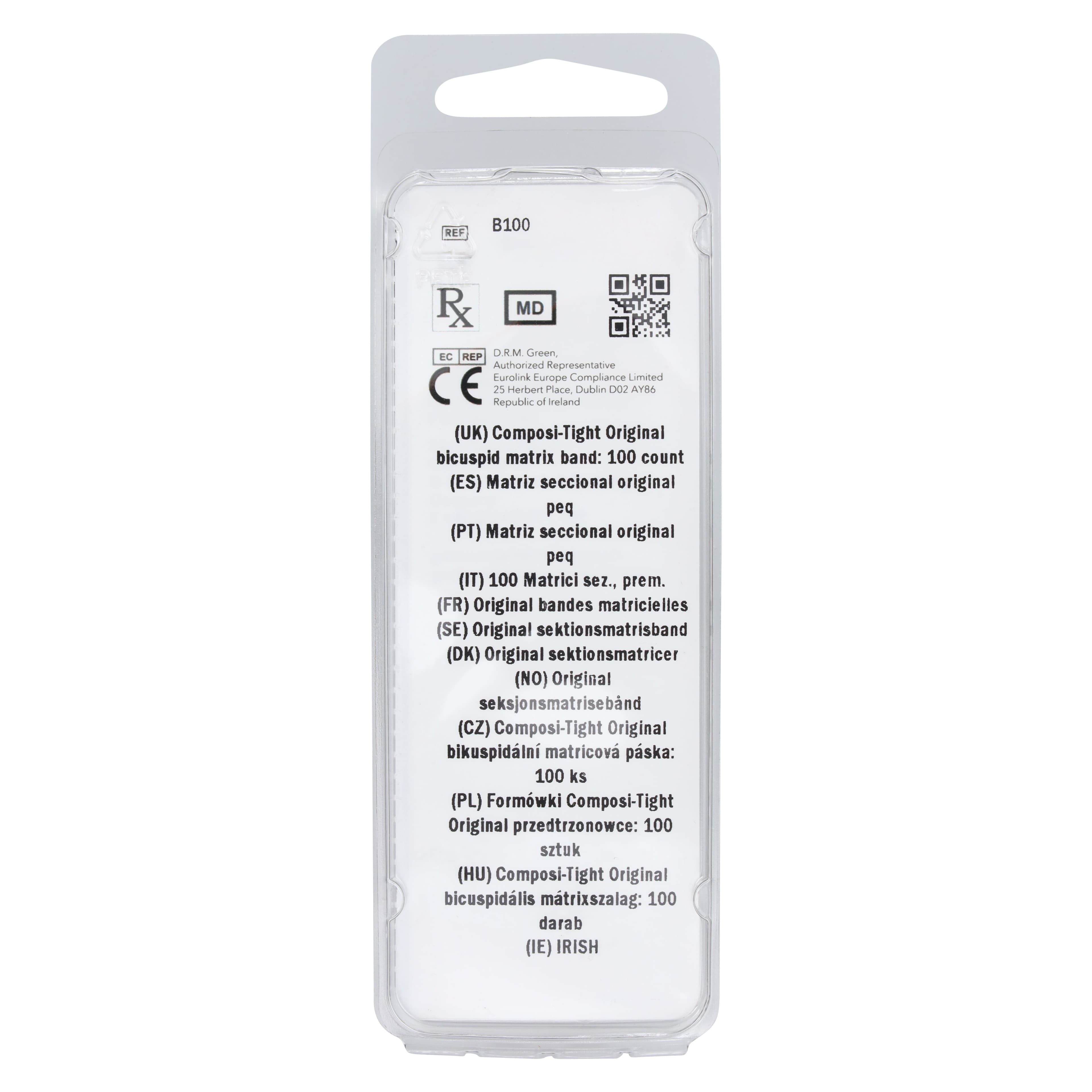 Garrison Composi-Tight B-Series Bicuspid Sectional Matrix Bands, 4.6mm, 100/Pk, B100 thumbnail 4