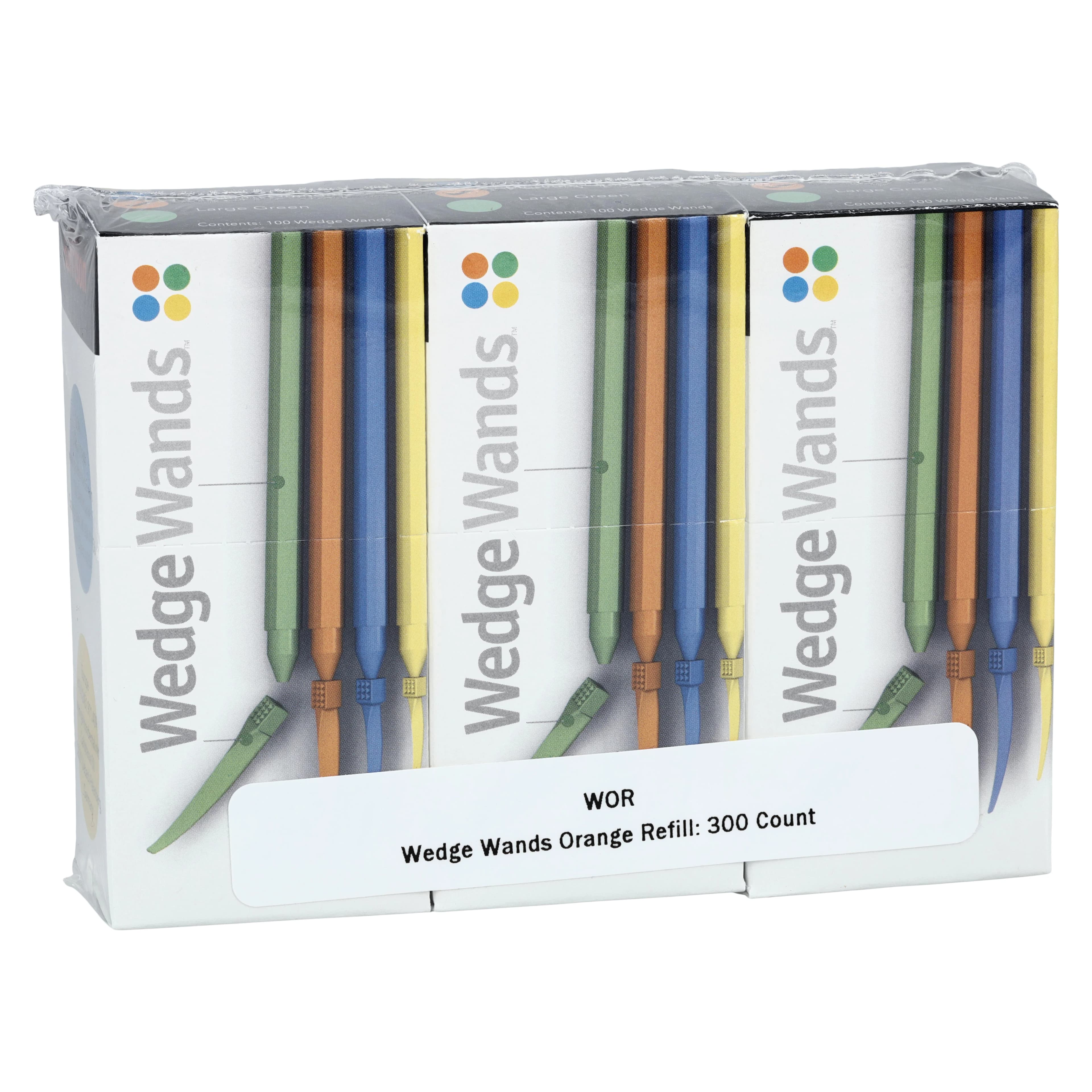 Garrison Dental Wedge Wands, Medium, Orange, Refill Pack of 300 - Orange, Medium, 300/Box, WOR - Image 1