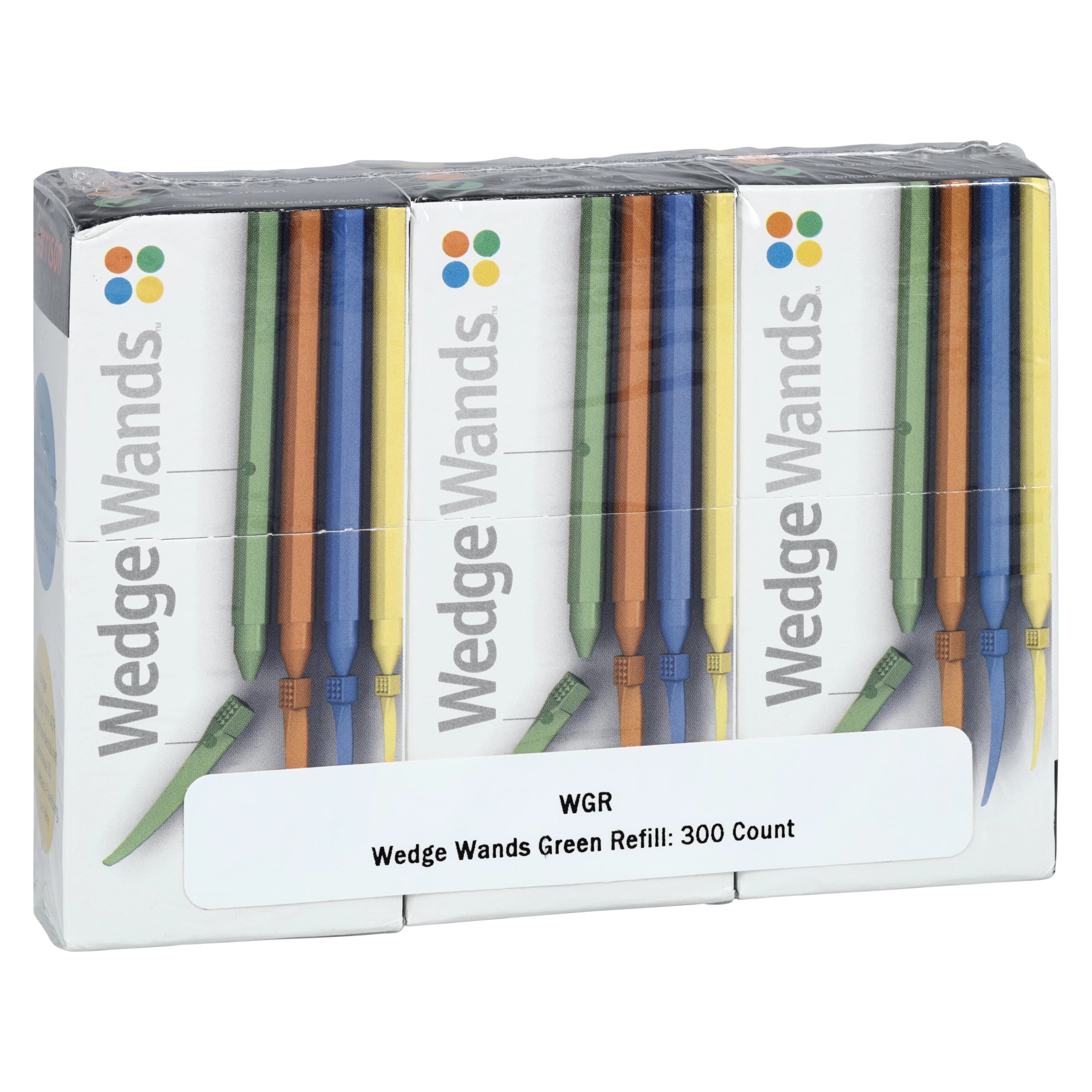 Garrison Dental Solutions Wedge Wands Anatomical Wedges, Large, Green, 300/Box, WGR - Green, Large, 300/Box, WGR - Image 1