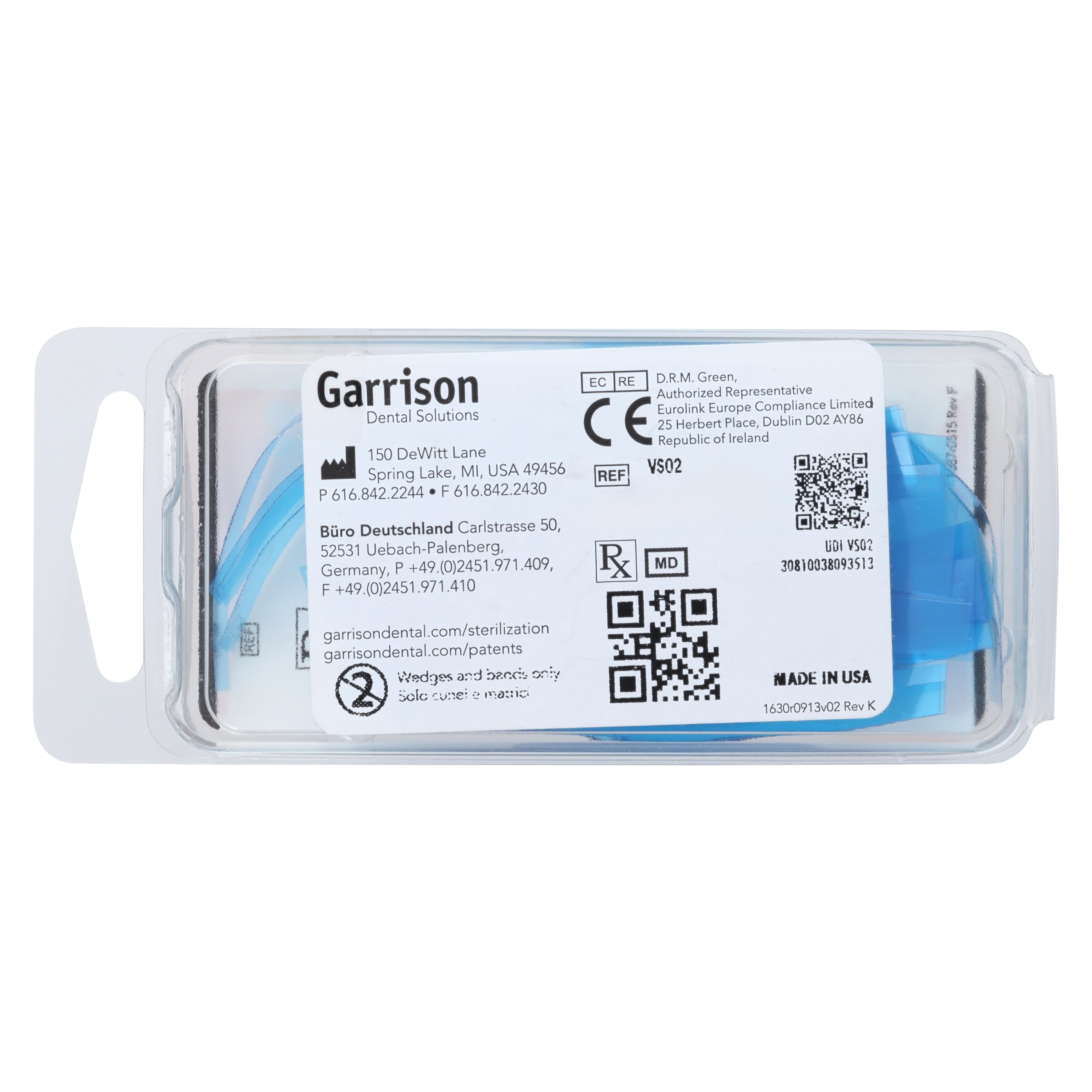 Garrison Dental Blue View VariStrip Contoured Anterior Matrix Strips, Polyester, 0.05 mm Thick, 5-10 mm Height, 50/Box, VS02 thumbnail 4